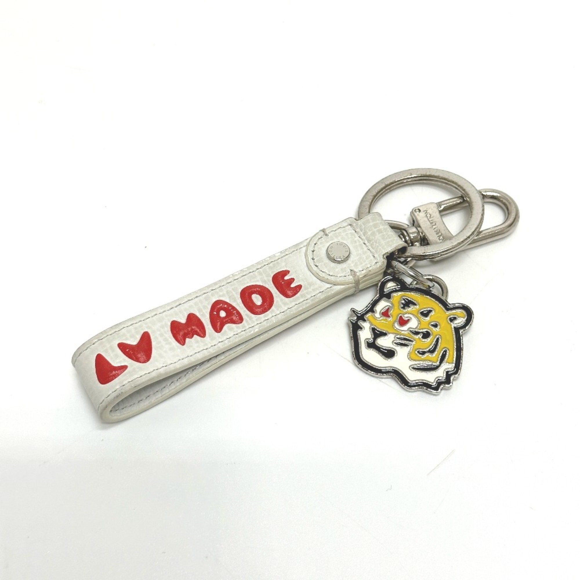 Louis Vuitton MP3225 NIGO collaboration Strap Bag Charm Key Holder White Red