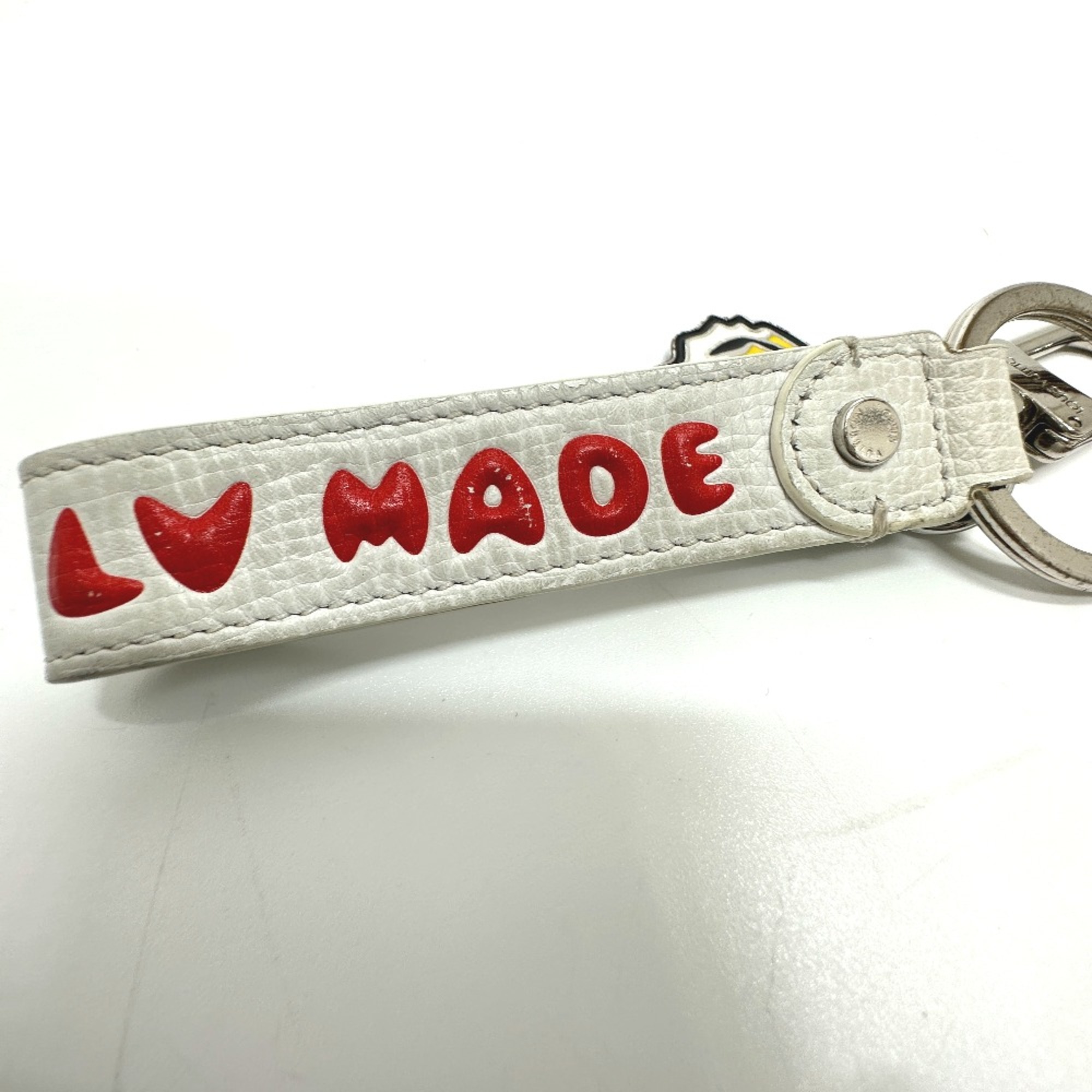 Louis Vuitton MP3225 NIGO collaboration Strap Bag Charm Key Holder White Red