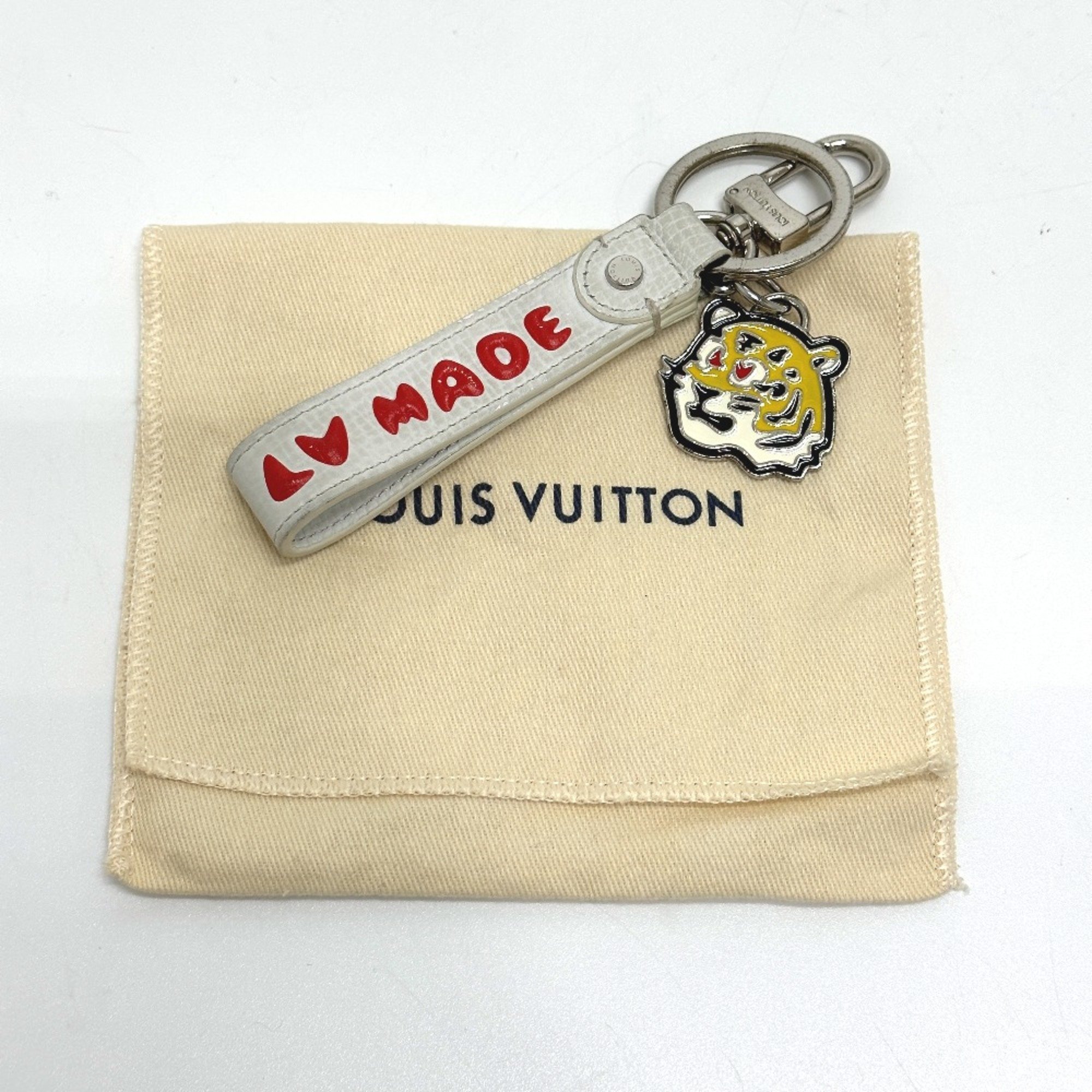 Louis Vuitton MP3225 NIGO collaboration Strap Bag Charm Key Holder White Red