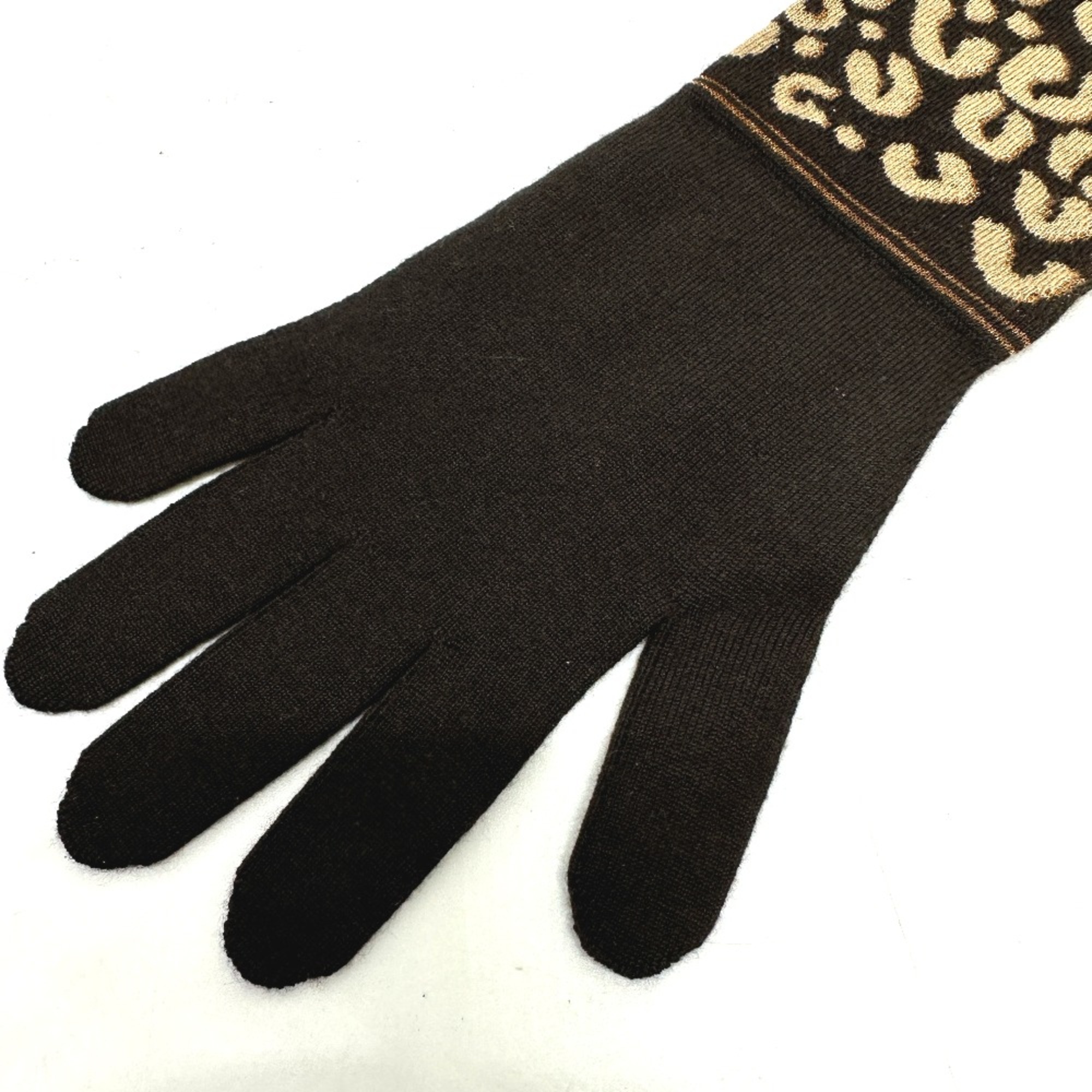 Louis Vuitton M58347 LV Glitter Long gloves Glove Brown Beige