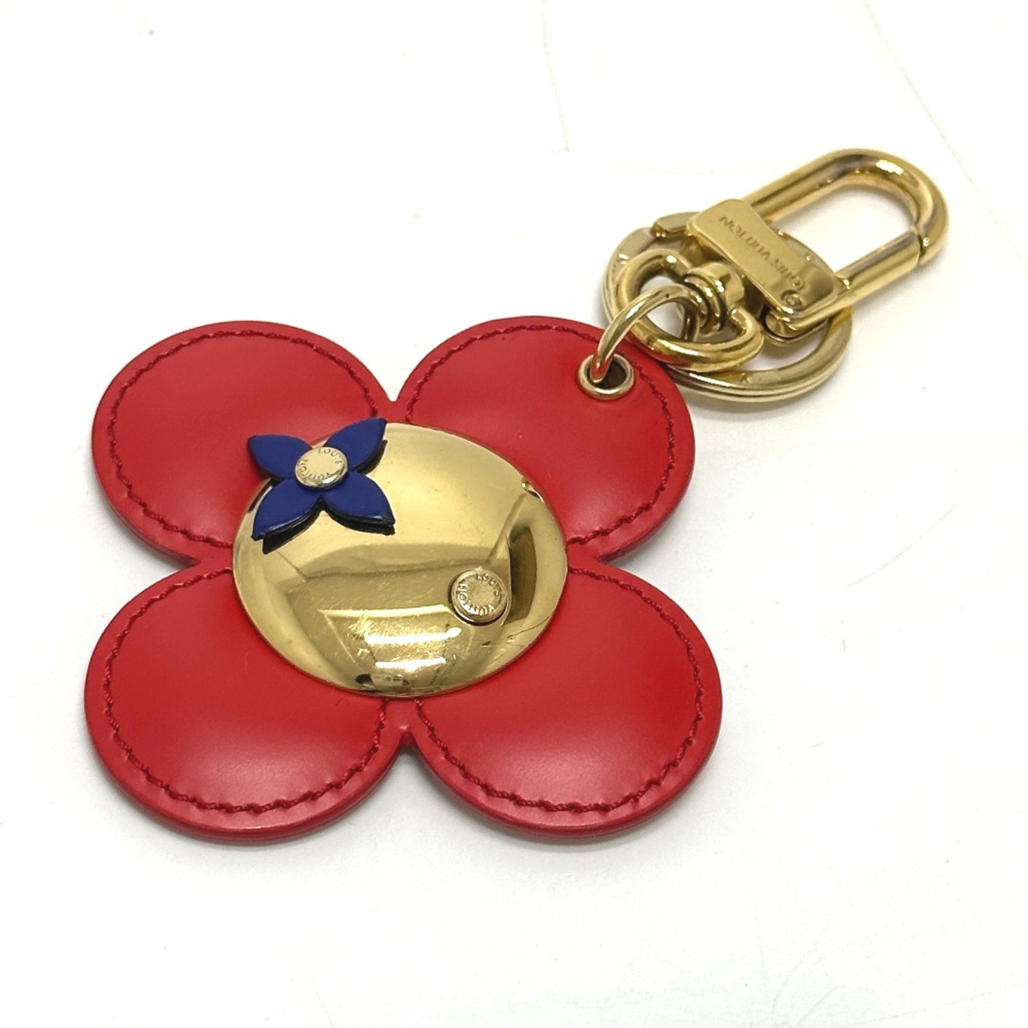 Louis Vuitton M67299 flower Bag Charm Key Holder pink Red