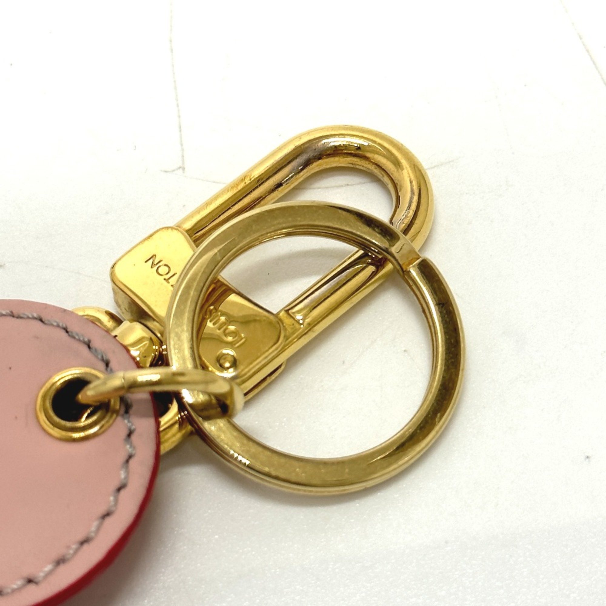 Louis Vuitton M67299 flower Bag Charm Key Holder pink Red