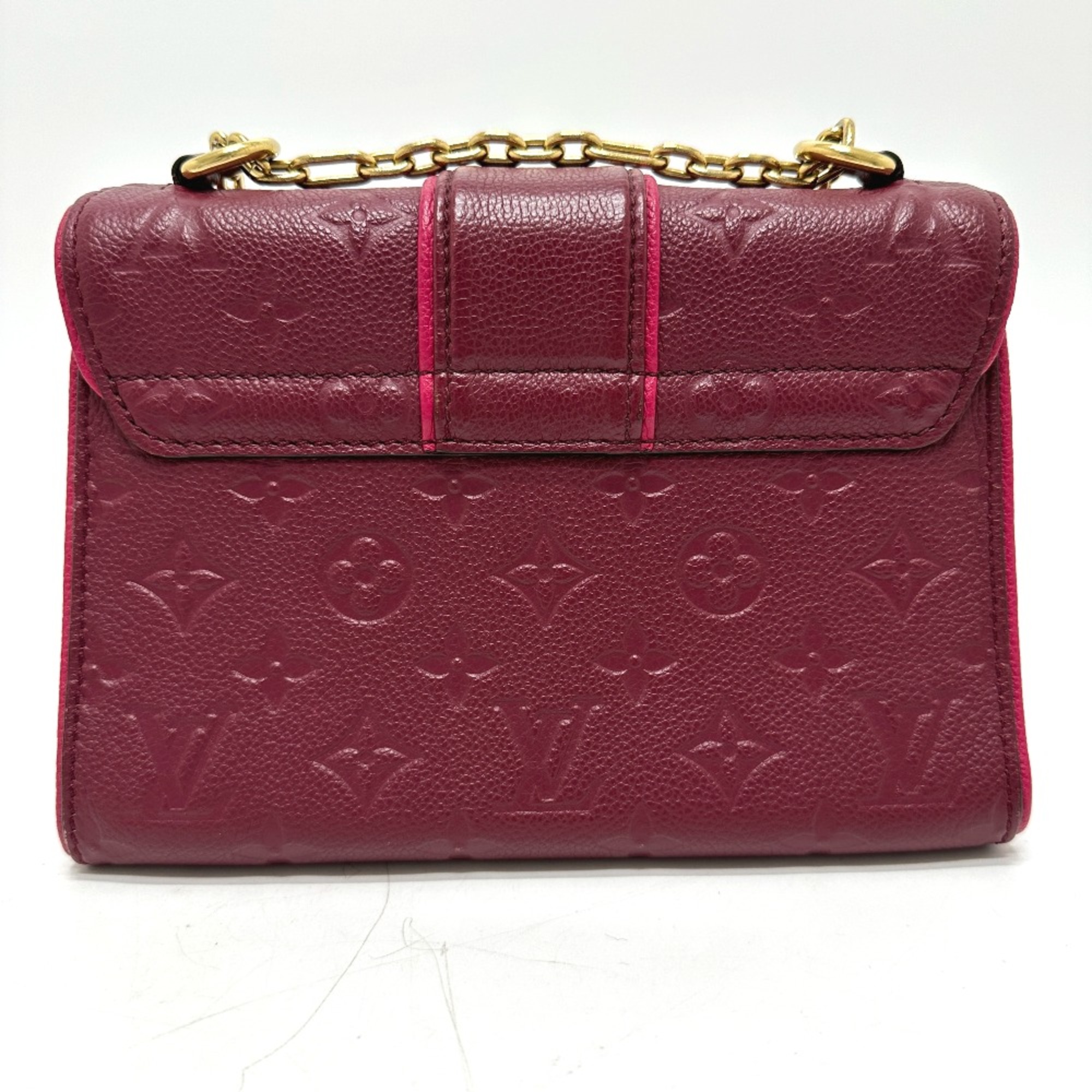 Louis Vuitton M43393 MonogramEmpreinte Bag Chain bag Pochette Crossbody Shoulder Bag Red