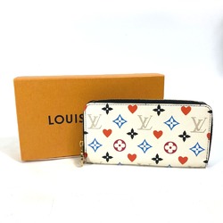 Louis Vuitton M57491 Heart Monogram Multicolore Game on Long Wallet White Black