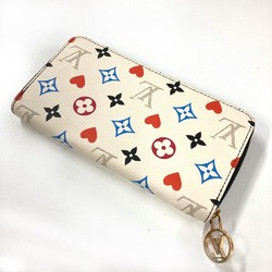 Louis Vuitton M57491 Heart Monogram Multicolore Game on Long Wallet White Black