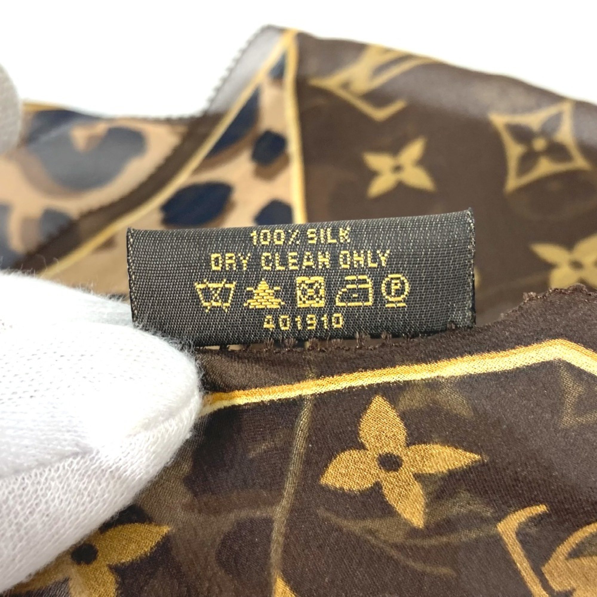 Louis Vuitton Monogram Stole/Shawl/Fashion Accessories Scarf Brown Black