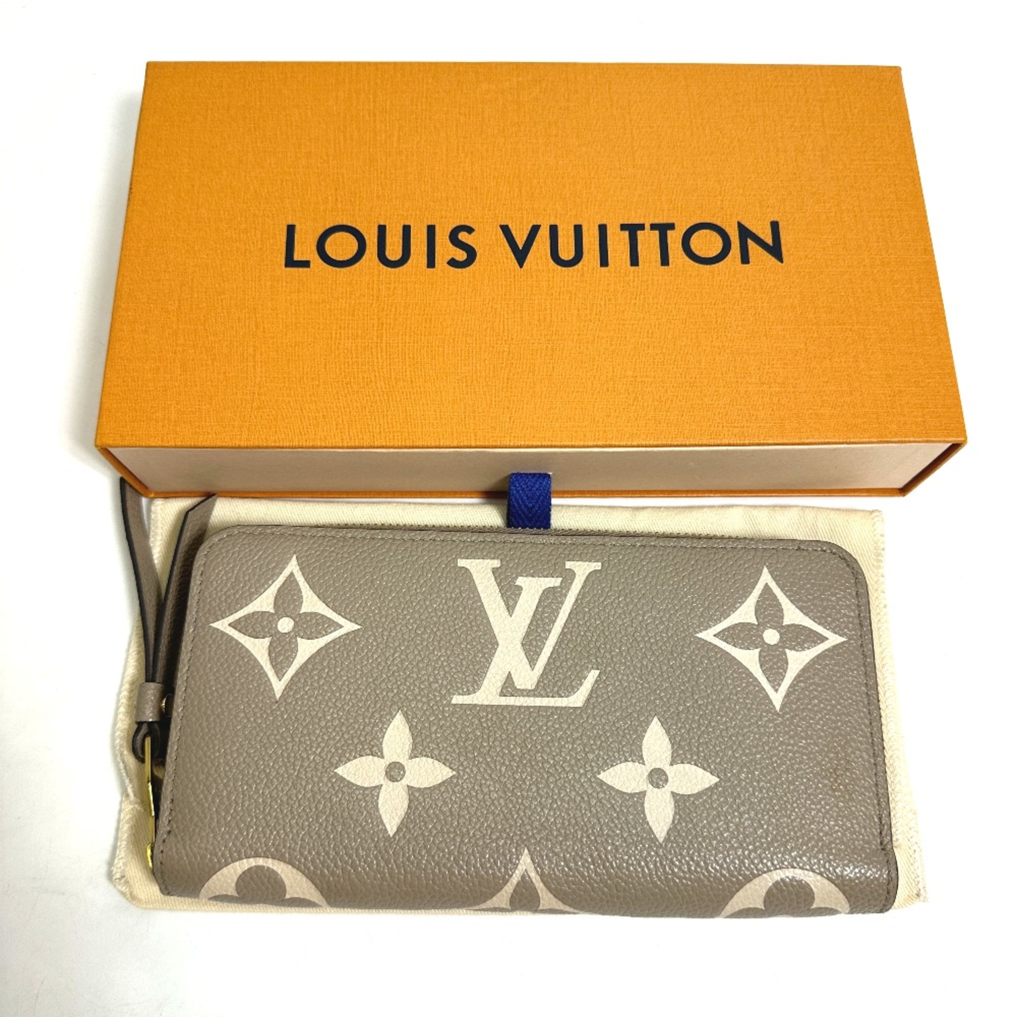 Louis Vuitton M69794 MonogramEmpreinte Bicolor Zip Around Long Wallet Turtrail claims Beige