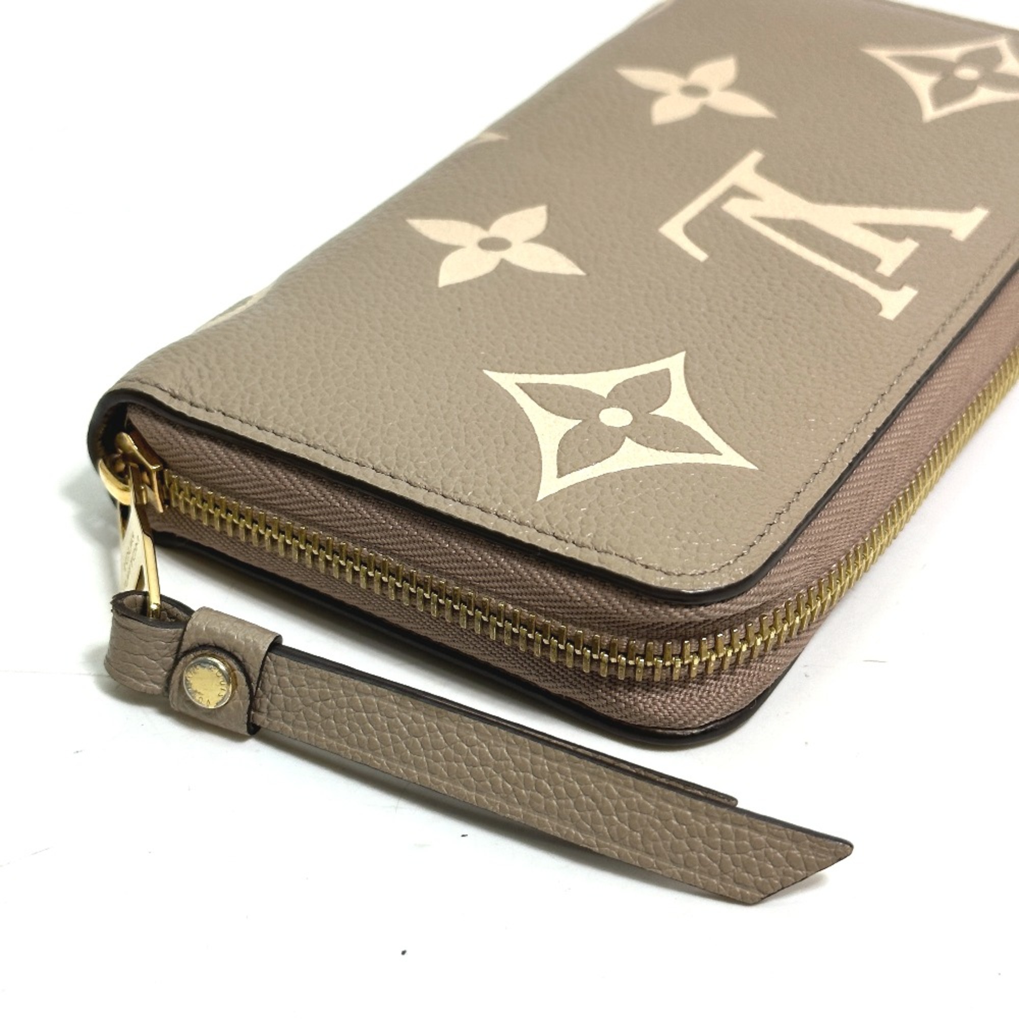 Louis Vuitton M69794 MonogramEmpreinte Bicolor Zip Around Long Wallet Turtrail claims Beige