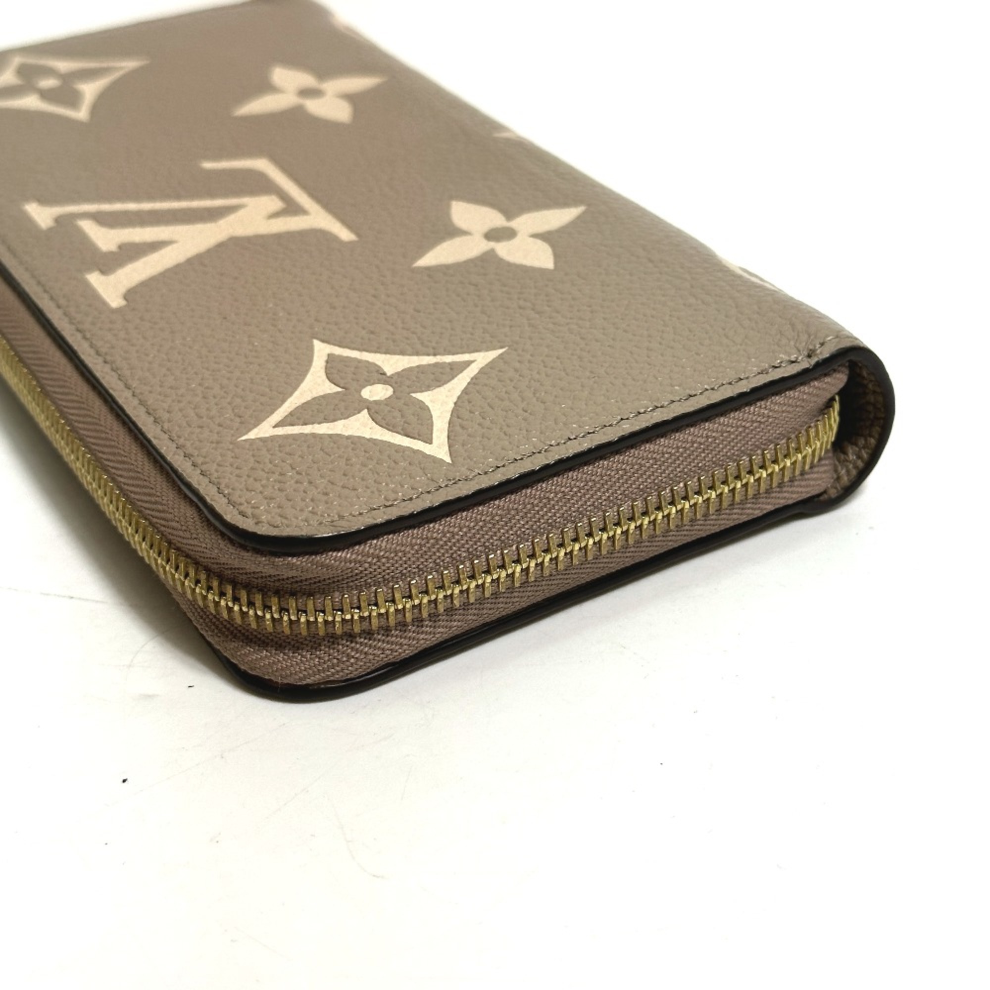 Louis Vuitton M69794 MonogramEmpreinte Bicolor Zip Around Long Wallet Turtrail claims Beige