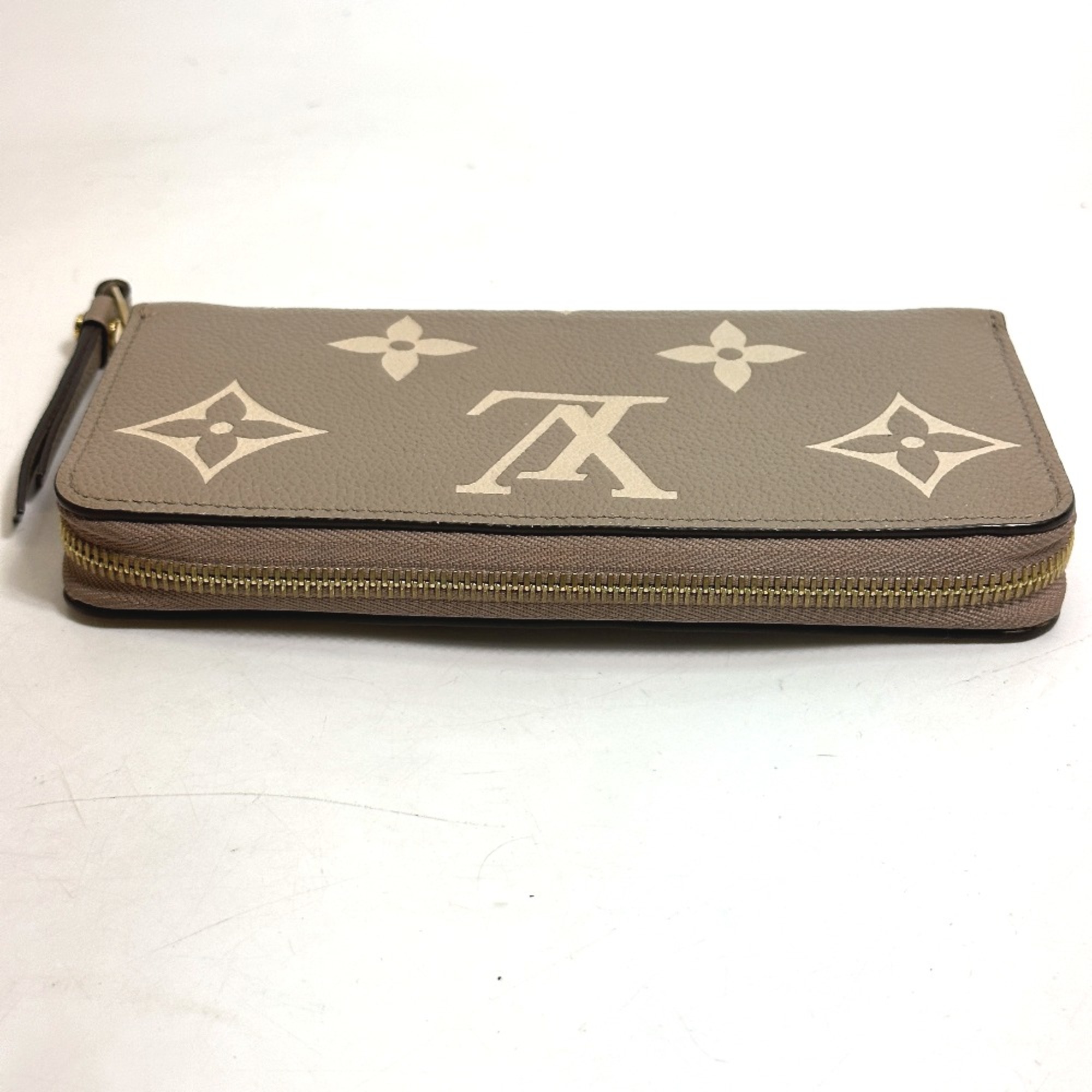 Louis Vuitton M69794 MonogramEmpreinte Bicolor Zip Around Long Wallet Turtrail claims Beige