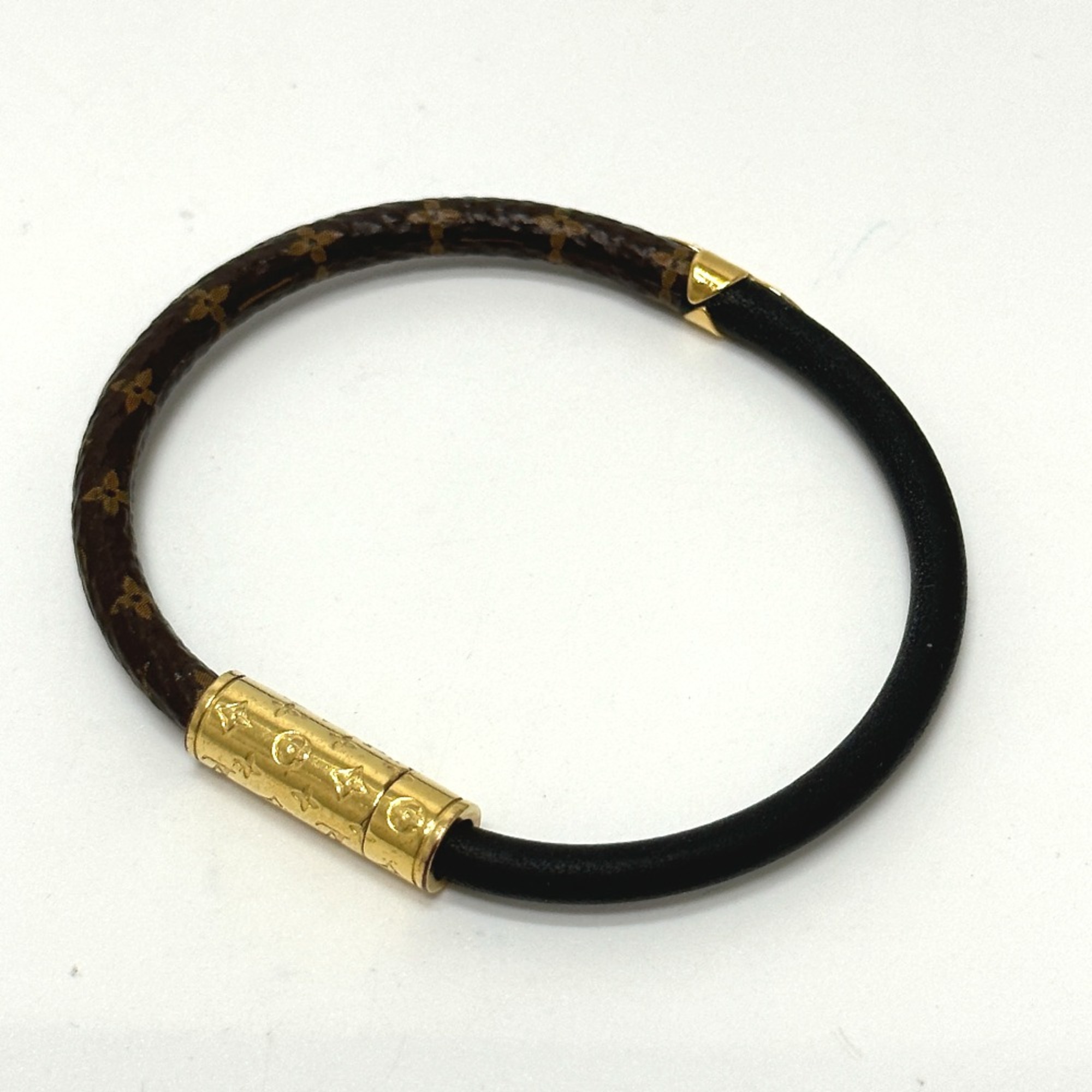 Louis Vuitton M6431F Monogram Accessories bangle Bracelet Brown Black