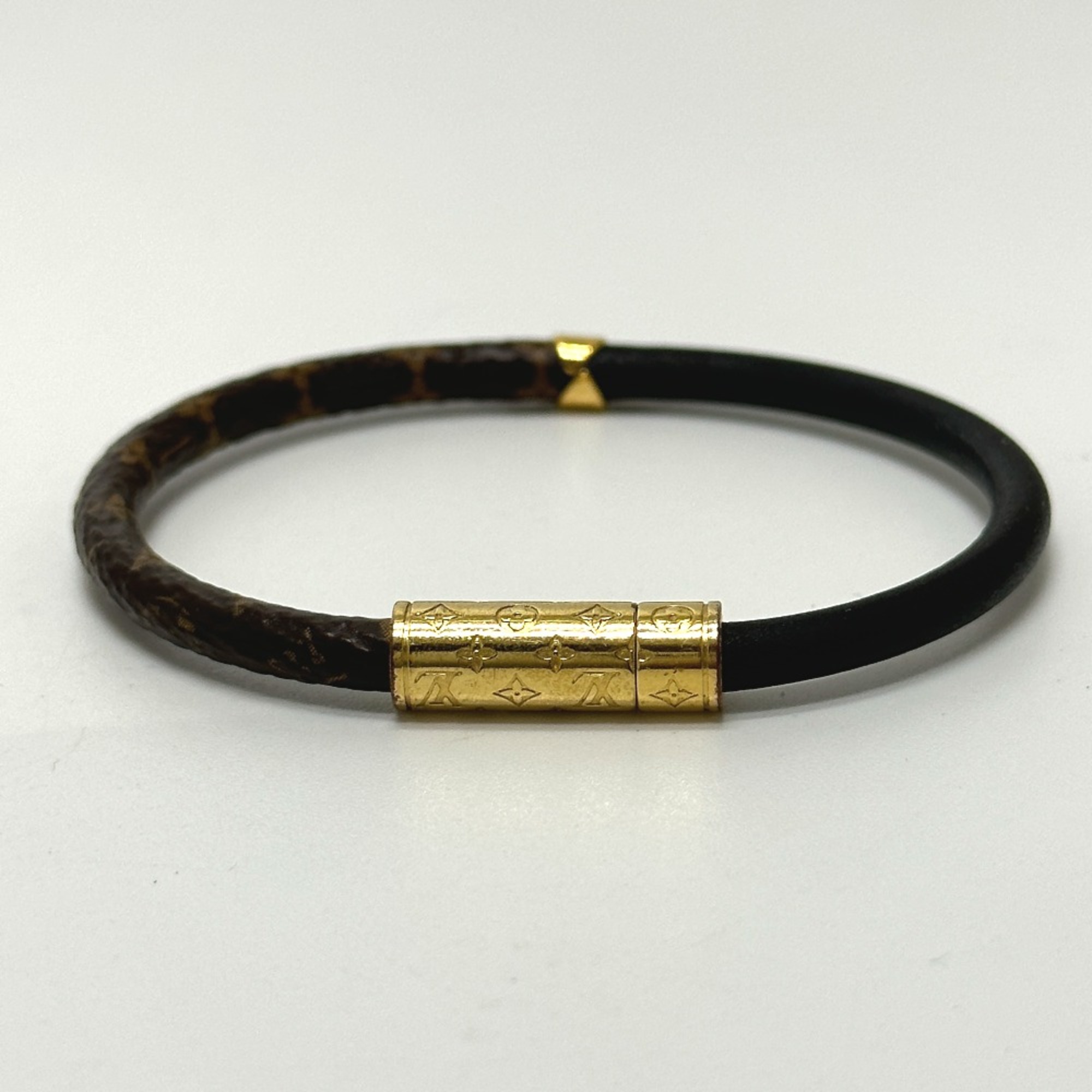 Louis Vuitton M6431F Monogram Accessories bangle Bracelet Brown Black