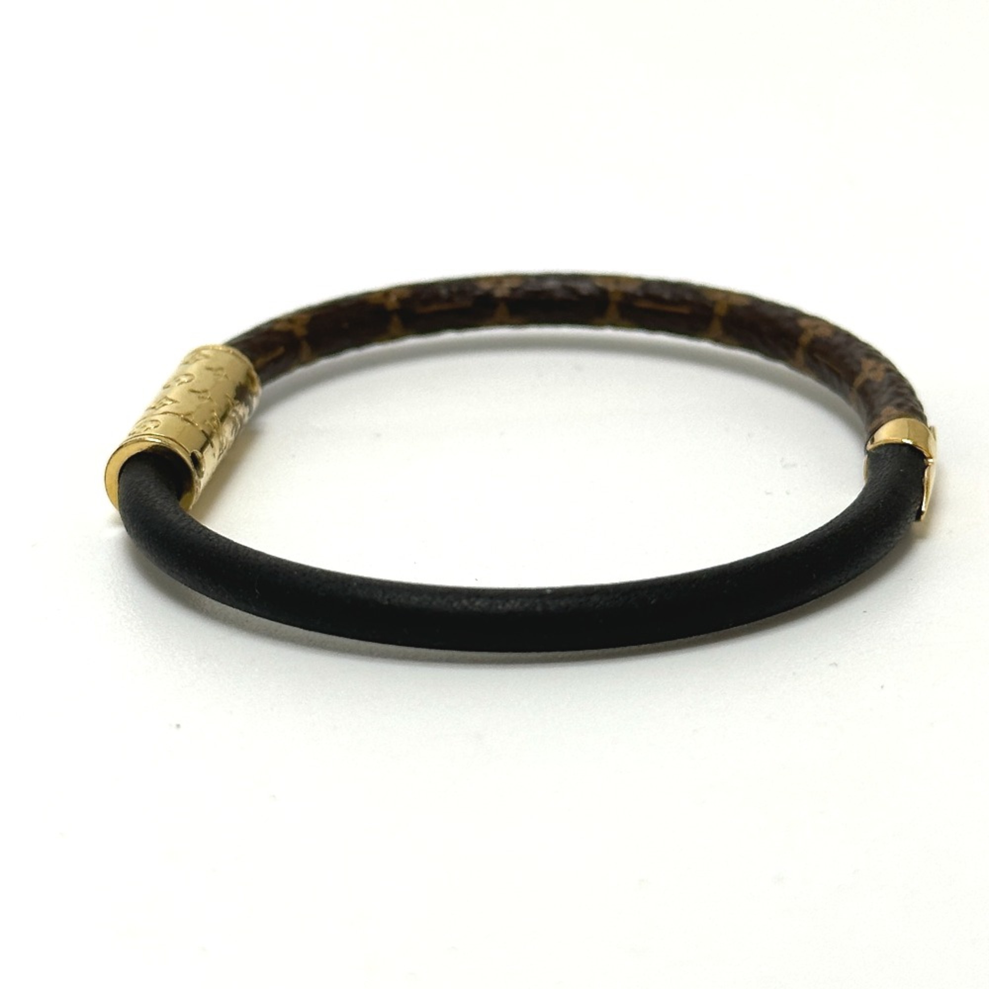 Louis Vuitton M6431F Monogram Accessories bangle Bracelet Brown Black