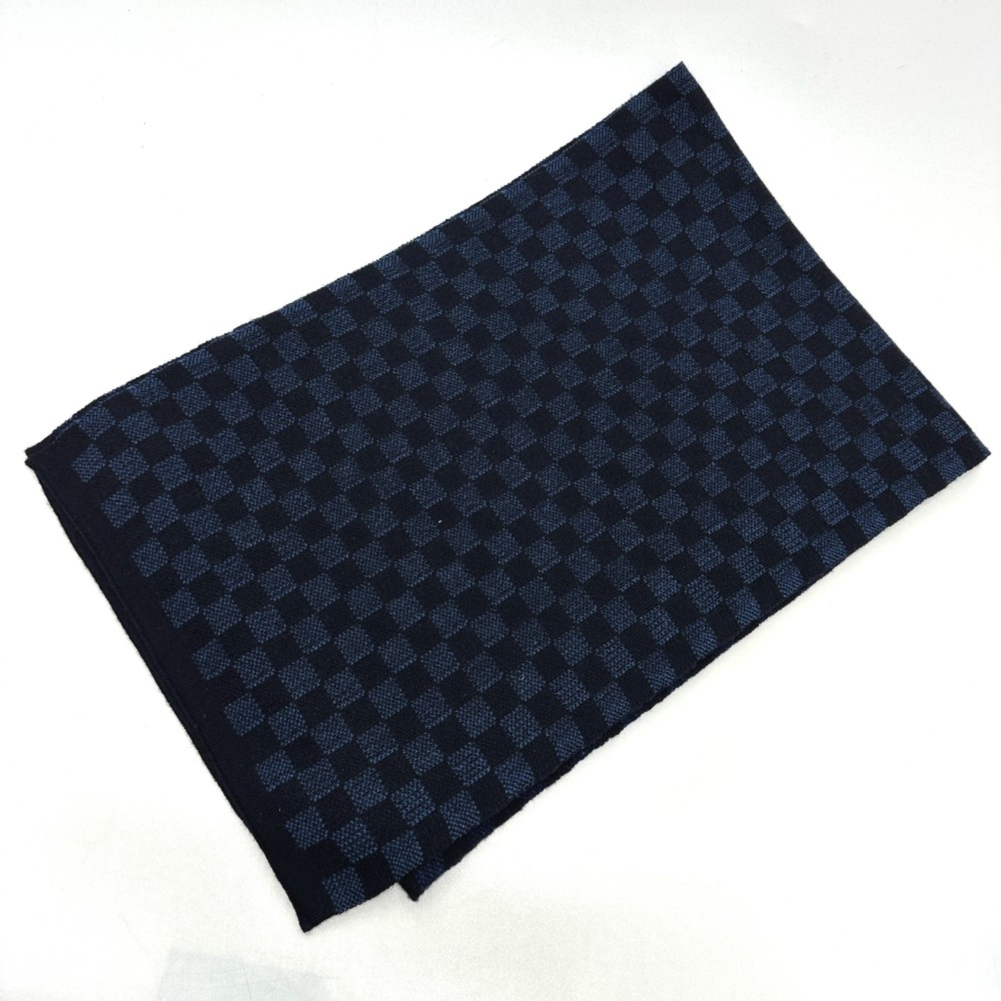 Louis Vuitton M77047 Damier Gradation Scarf Navy