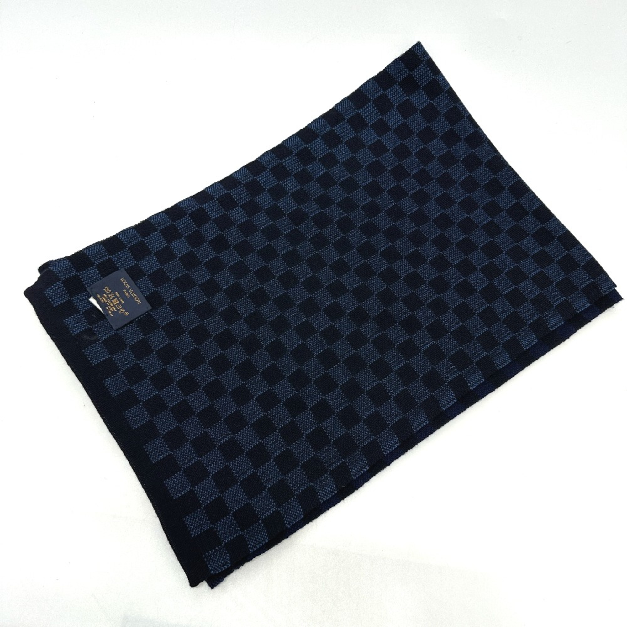 Louis Vuitton M77047 Damier Gradation Scarf Navy