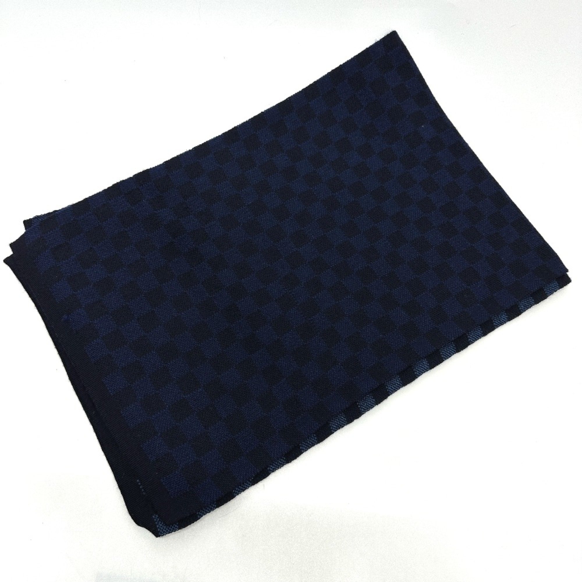 Louis Vuitton M77047 Damier Gradation Scarf Navy