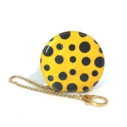 Louis Vuitton M91569 Kusama Yayoi Collaboration Coin Compartment Wallet with Chain coin purse yellow Black