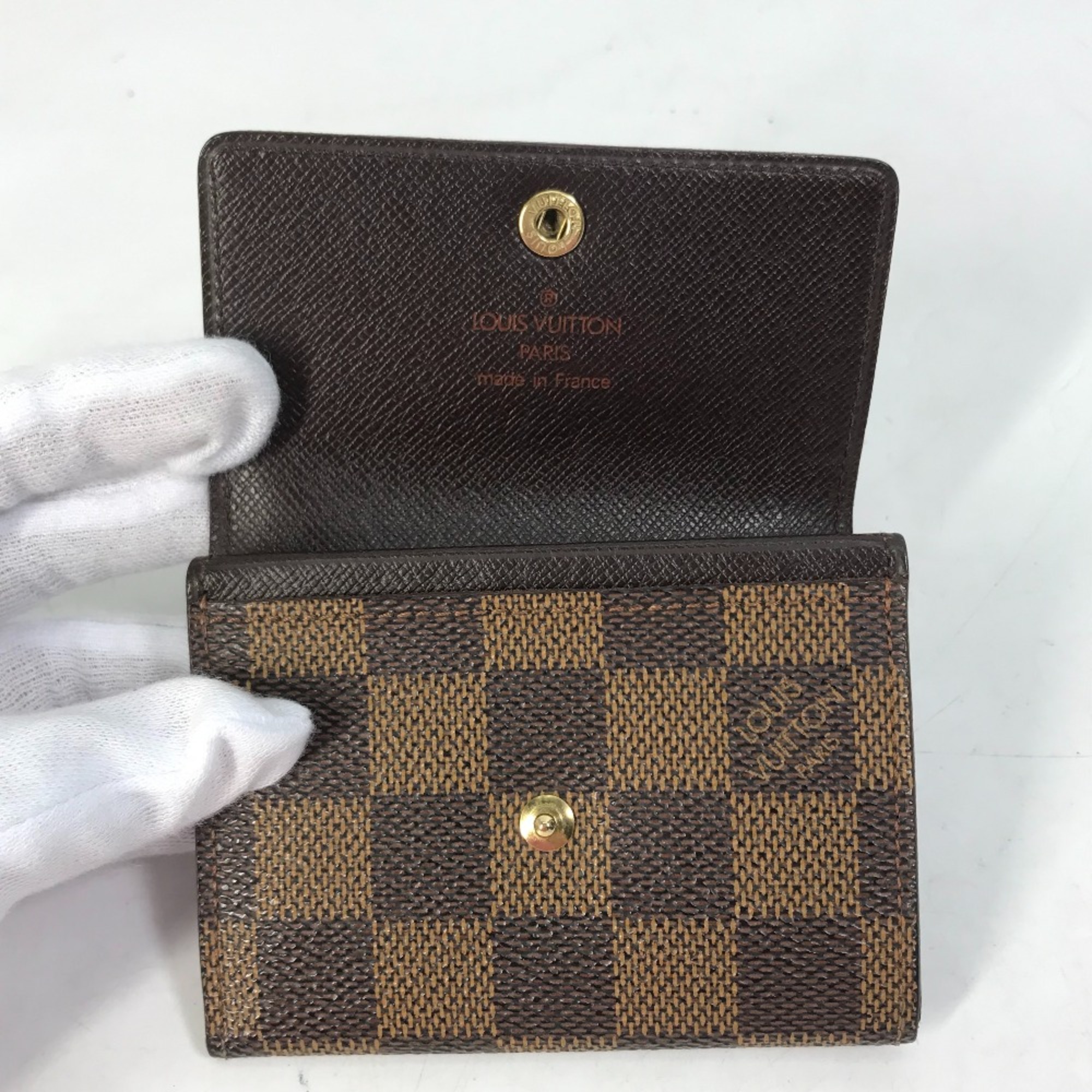 Louis Vuitton N61930 Damier Wallet Coin Compartment coin purse Ebene Brown