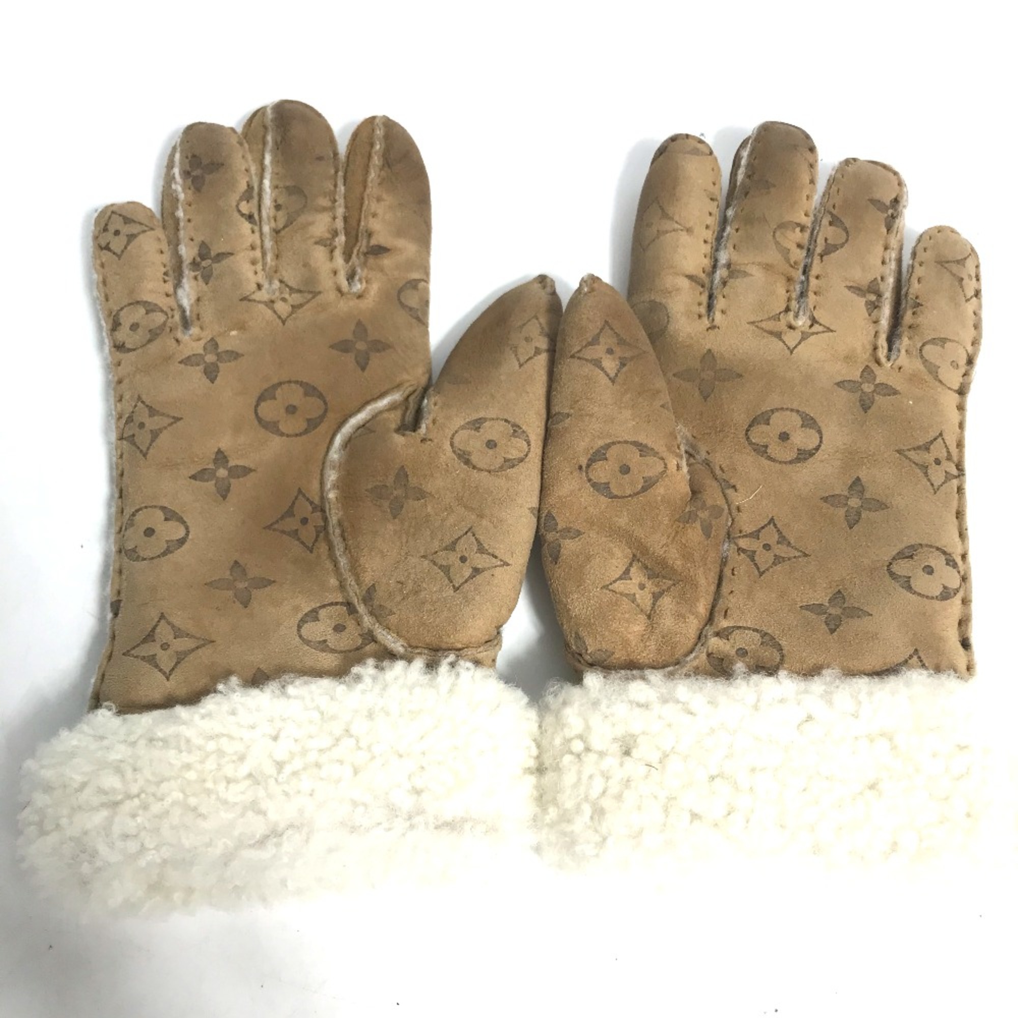 Louis Vuitton M70480 fur Glove gloves Brown