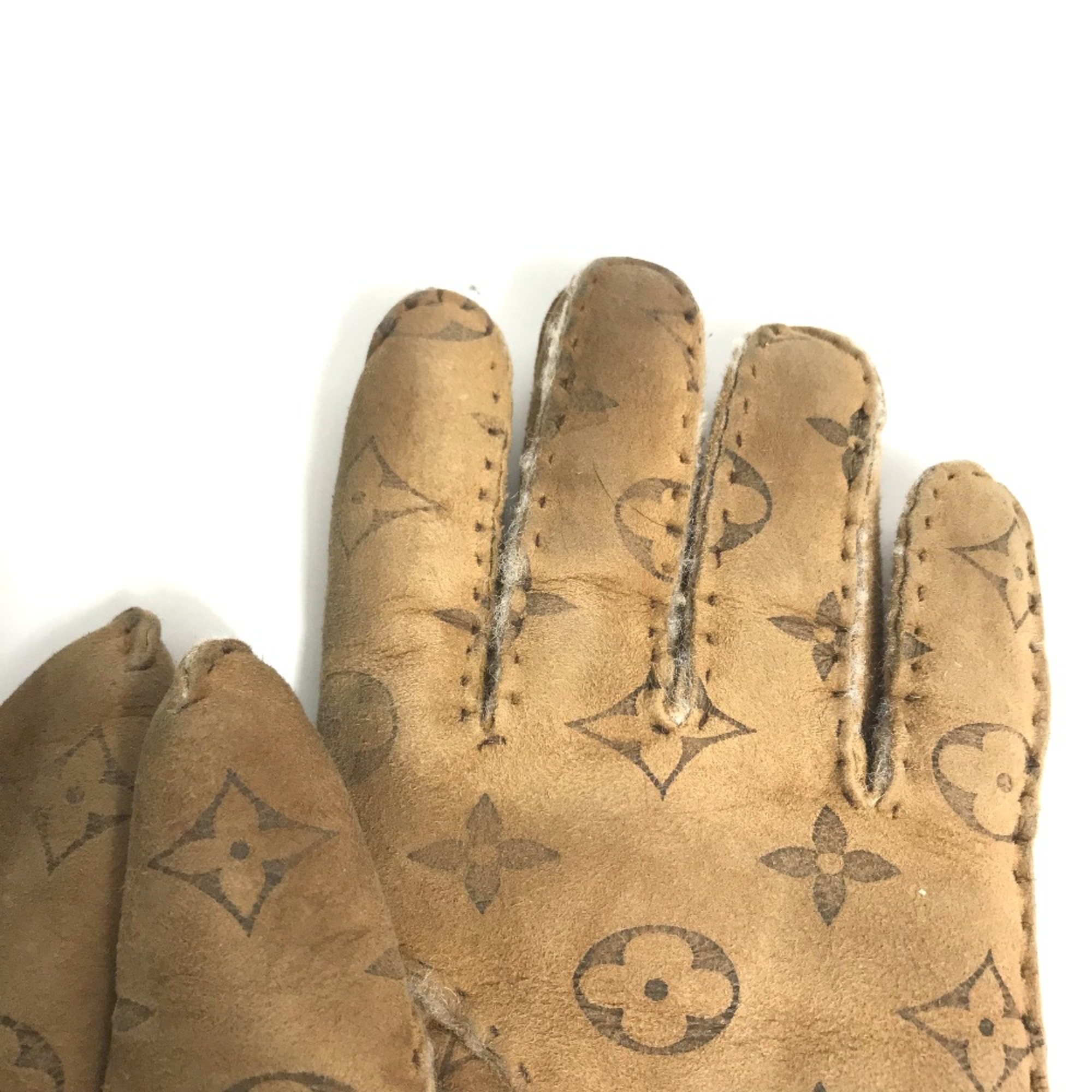 Louis Vuitton M70480 fur Glove gloves Brown