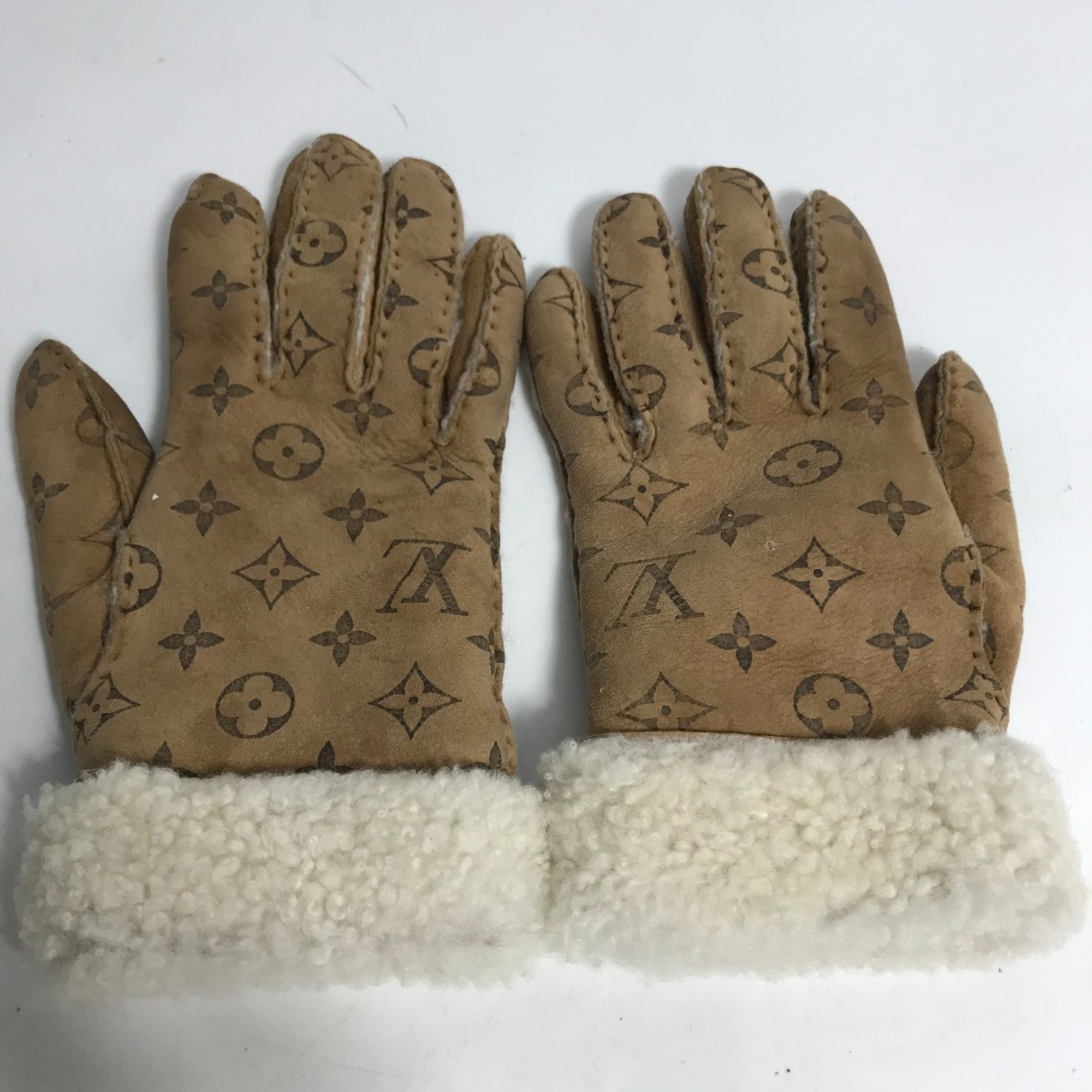 Louis Vuitton M70480 fur Glove gloves Brown