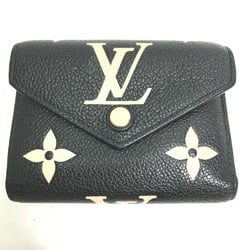 Louis Vuitton M80968 MonogramEmpreinte Compact wallet Trifold wallet Black Beige