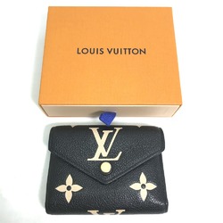 Louis Vuitton M80968 MonogramEmpreinte Compact wallet Trifold wallet Black Beige