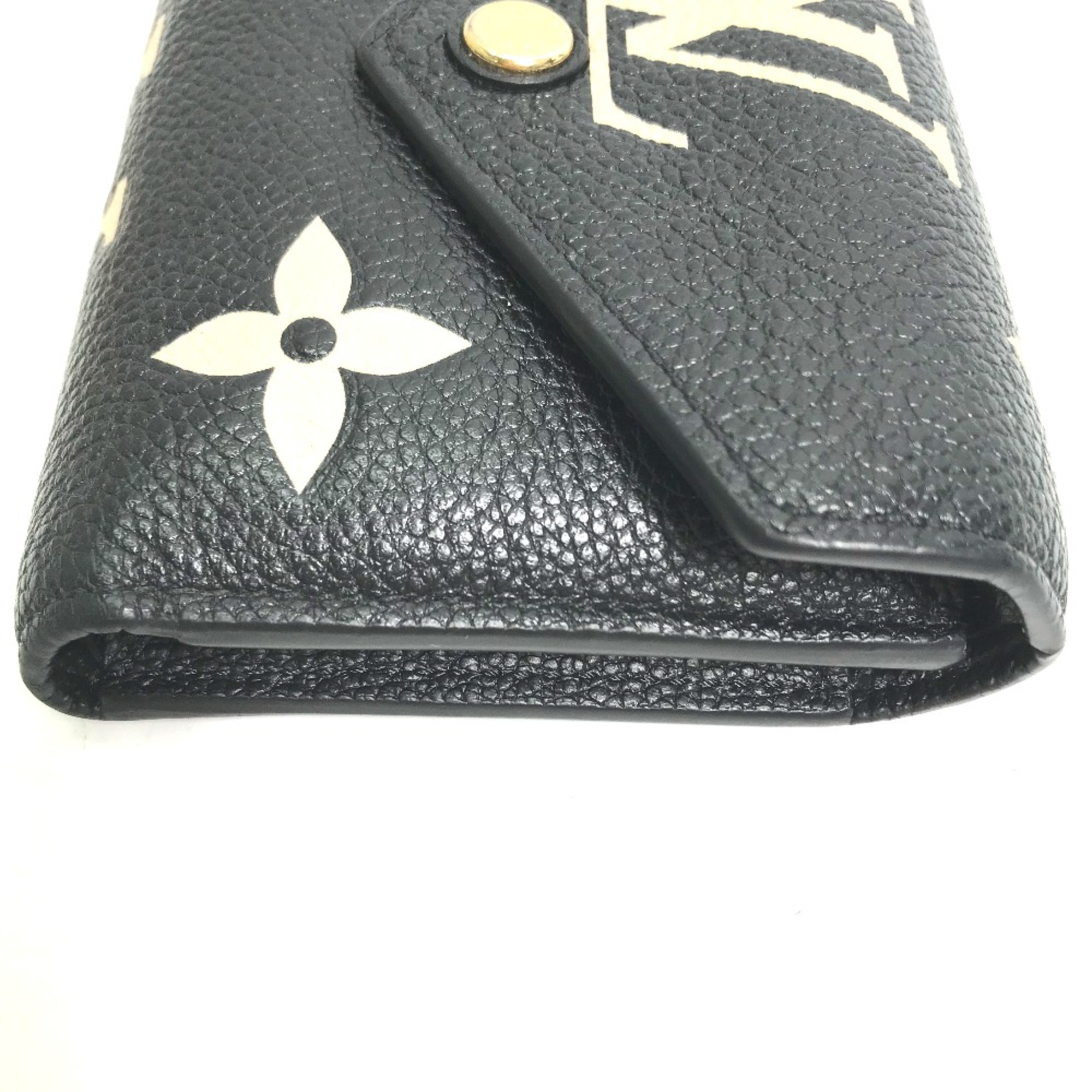 Louis Vuitton M80968 MonogramEmpreinte Compact wallet Trifold wallet Black Beige