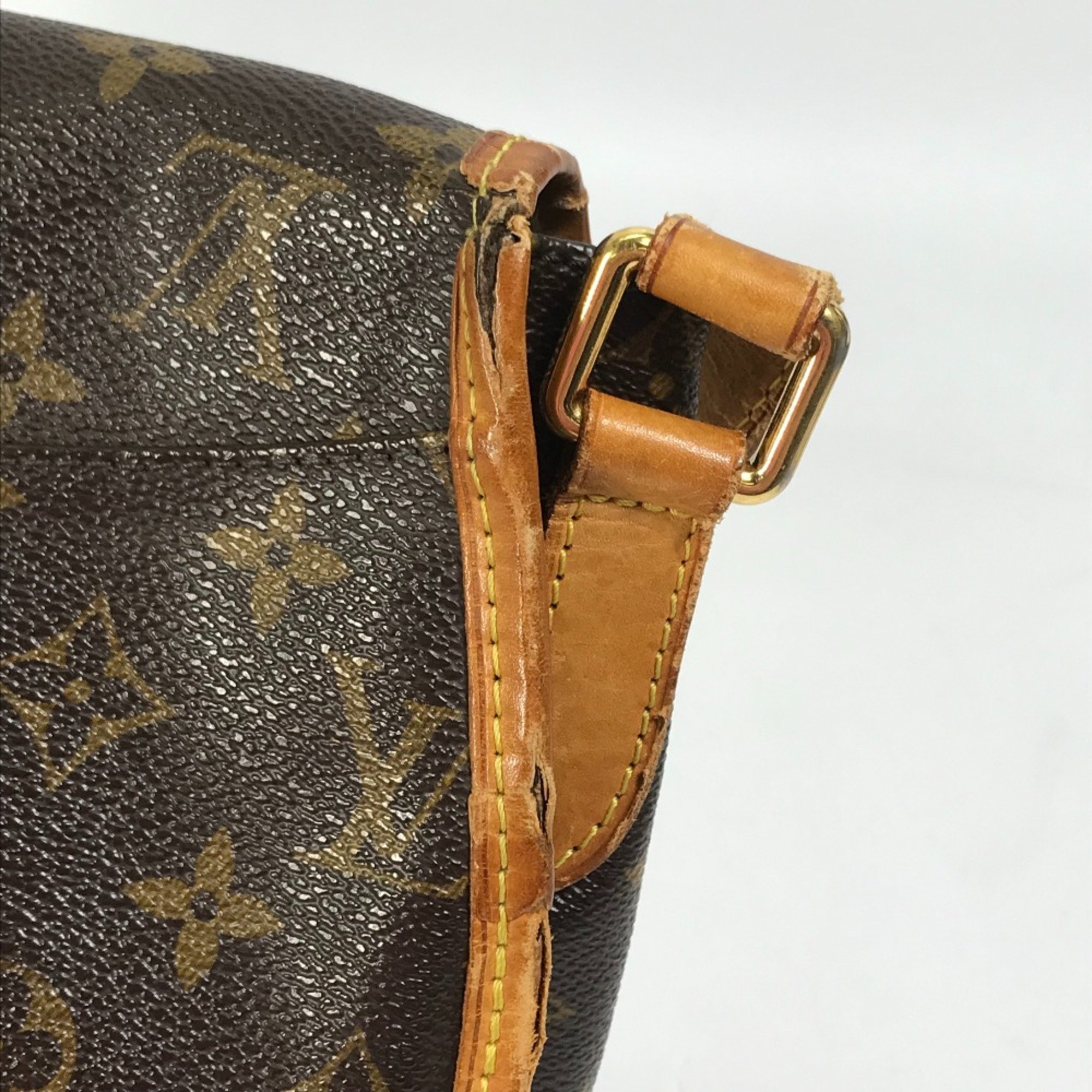 Louis Vuitton M40474 Monogram Crossbody Shoulder Bag Brown