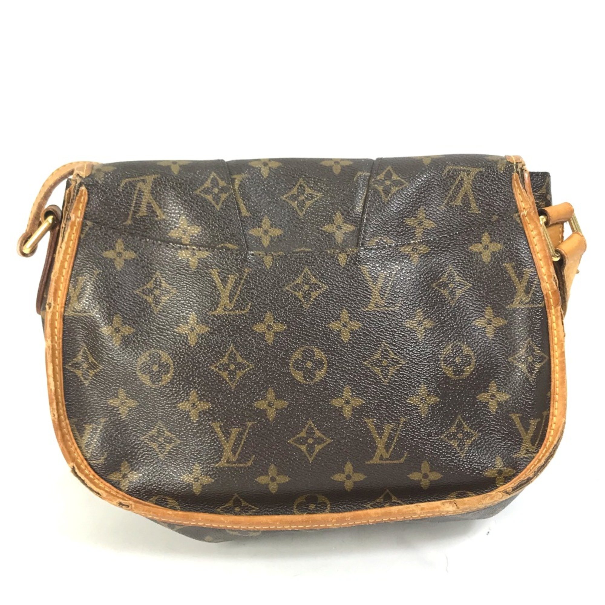 Louis Vuitton M40474 Monogram Crossbody Shoulder Bag Brown