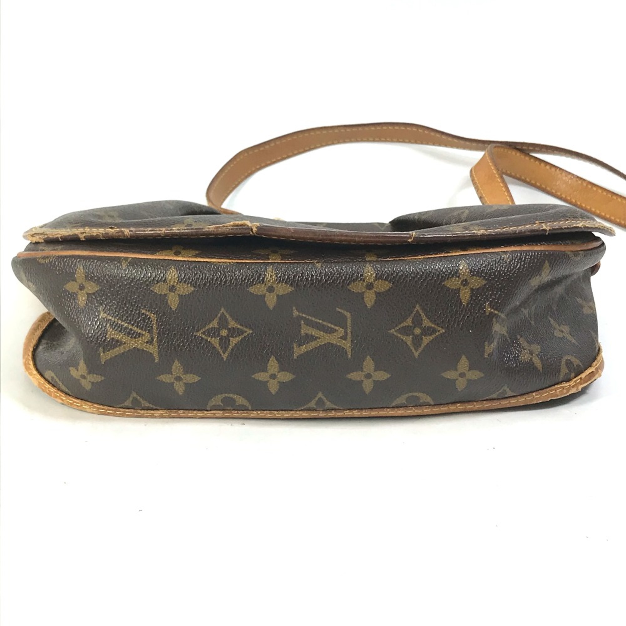 Louis Vuitton M40474 Monogram Crossbody Shoulder Bag Brown