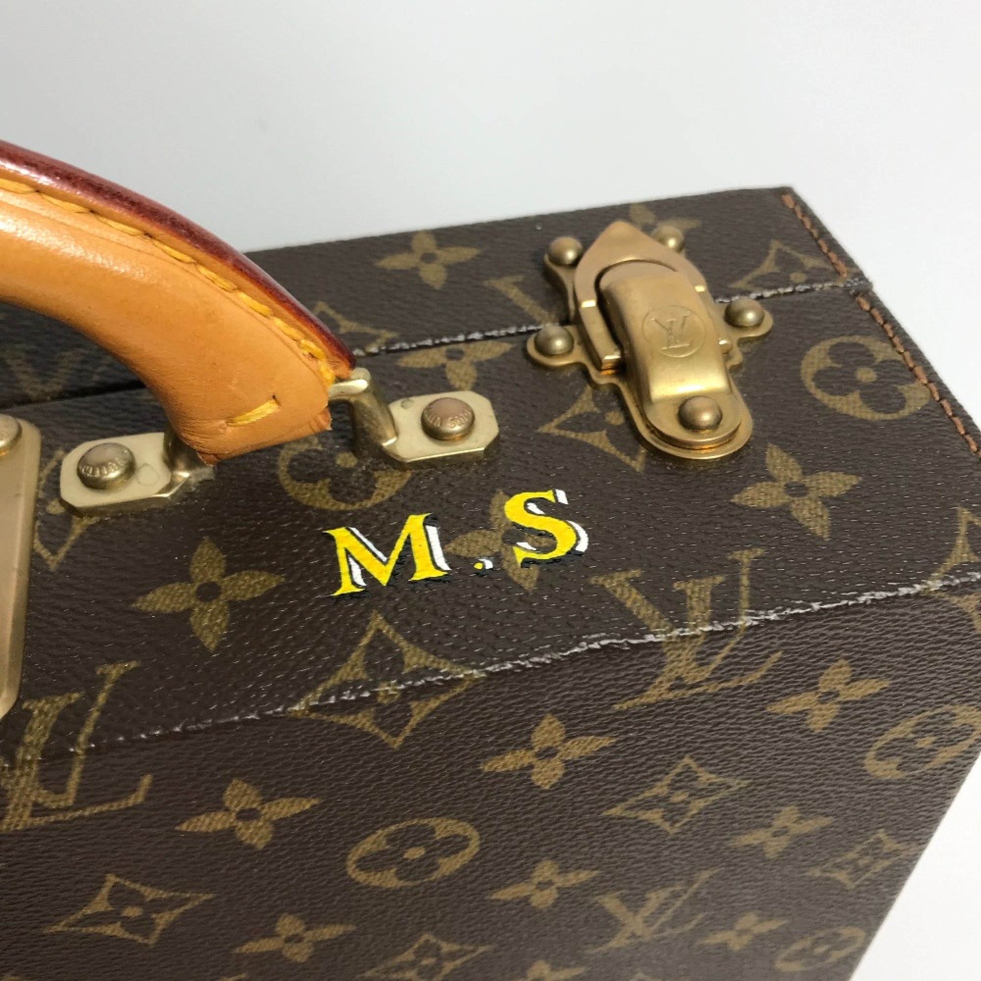 Louis Vuitton M47120 Monogram box Jewelry Case Trunk Interior Accessory case Brown