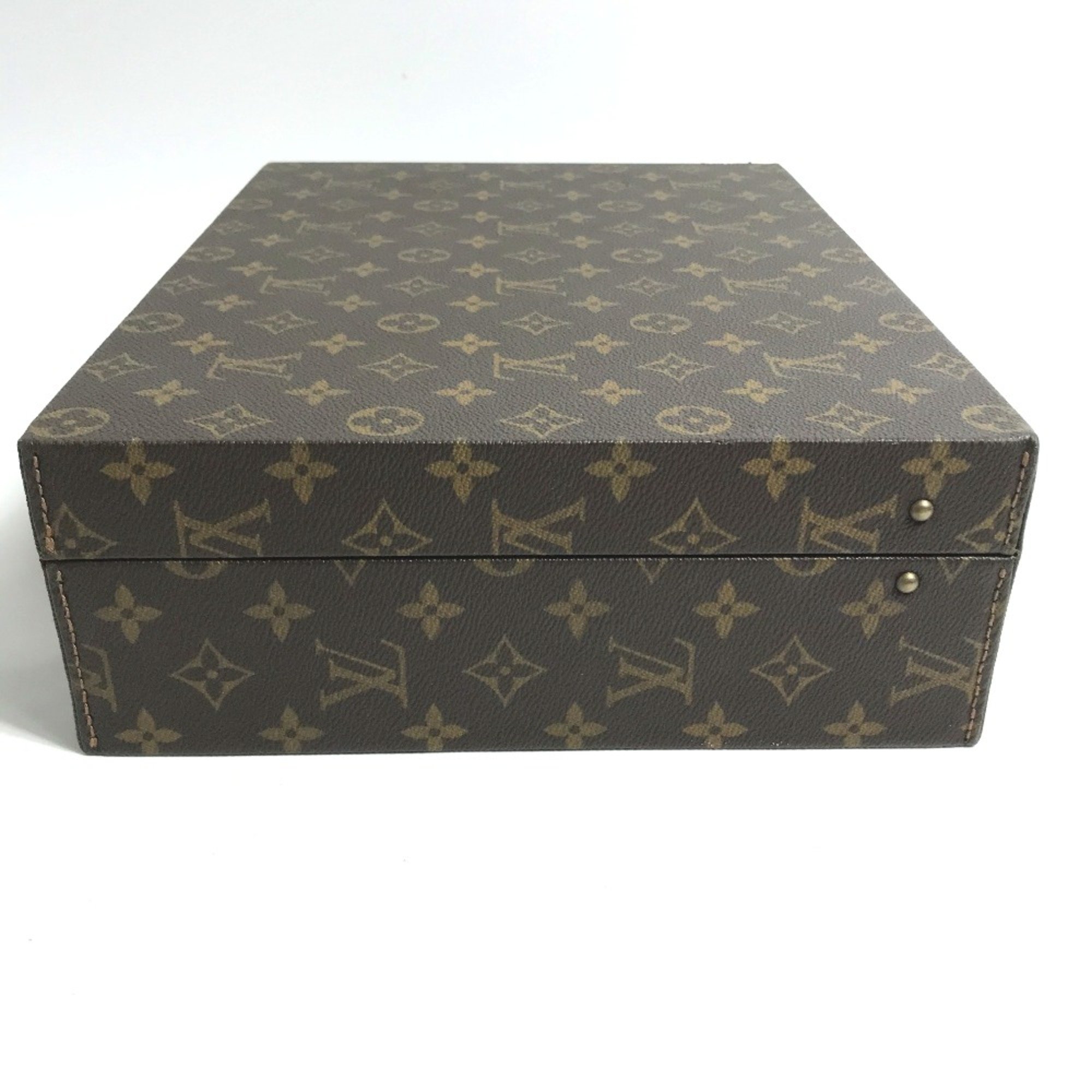 Louis Vuitton M47120 Monogram box Jewelry Case Trunk Interior Accessory case Brown