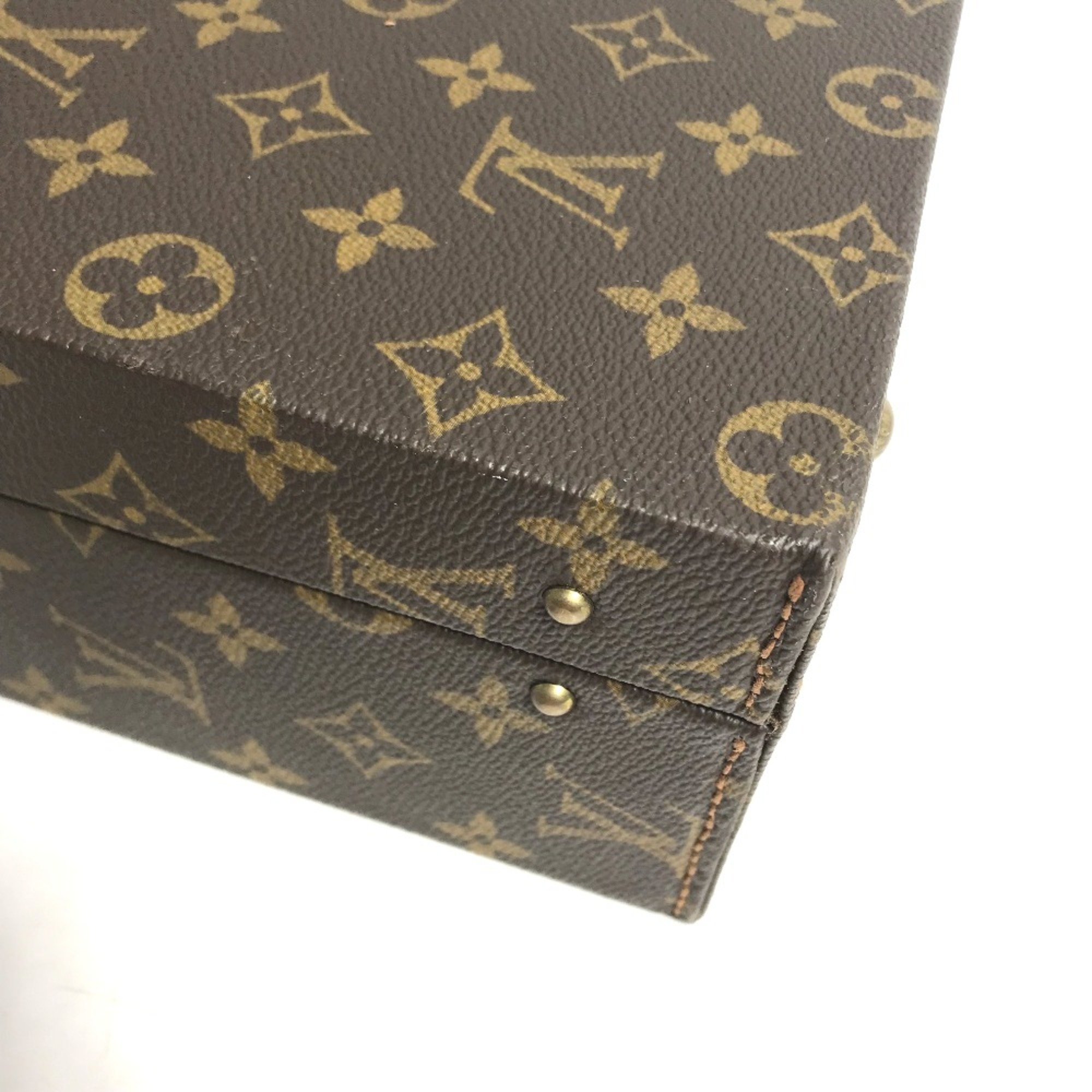 Louis Vuitton M47120 Monogram box Jewelry Case Trunk Interior Accessory case Brown