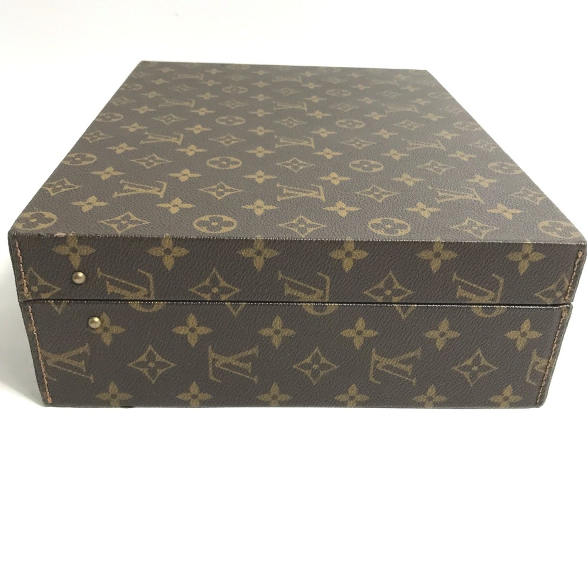 Louis Vuitton M47120 Monogram box Jewelry Case Trunk Interior Accessory case Brown