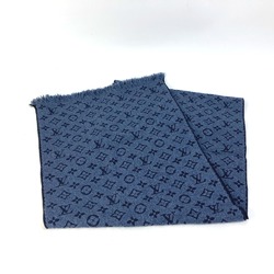 Louis Vuitton M78525 Monogram fringe Scarf Navy