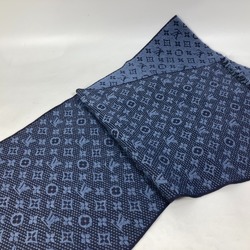 Louis Vuitton M78525 Monogram fringe Scarf Navy