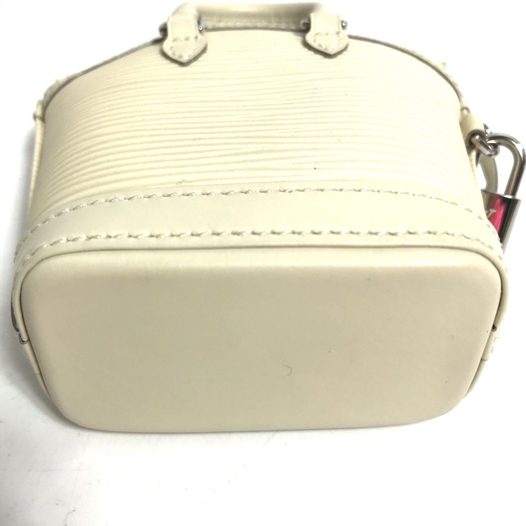 Louis Vuitton M6001J Epi Bag Charm Key Holder Ivoire White