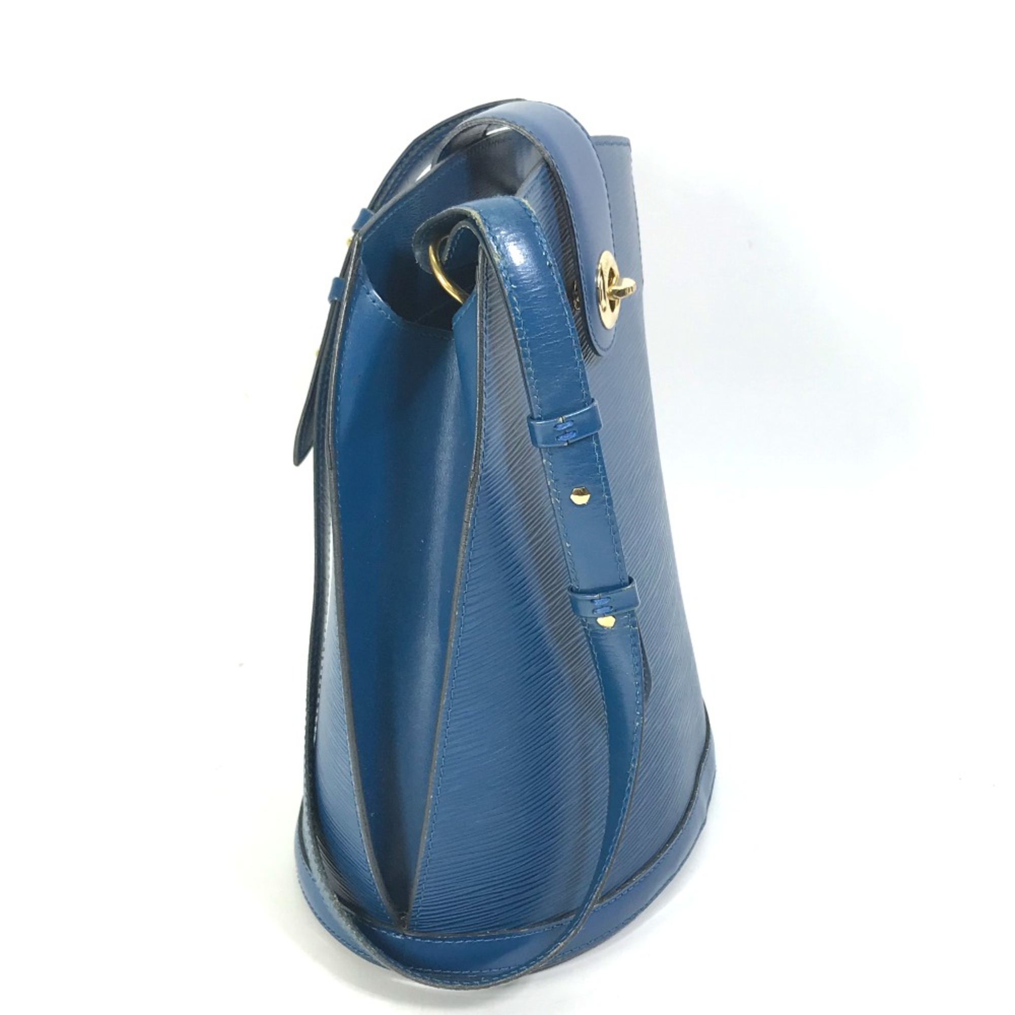 Louis Vuitton M52252 Epi Shoulder Shoulder Bag Toledo Blue blue