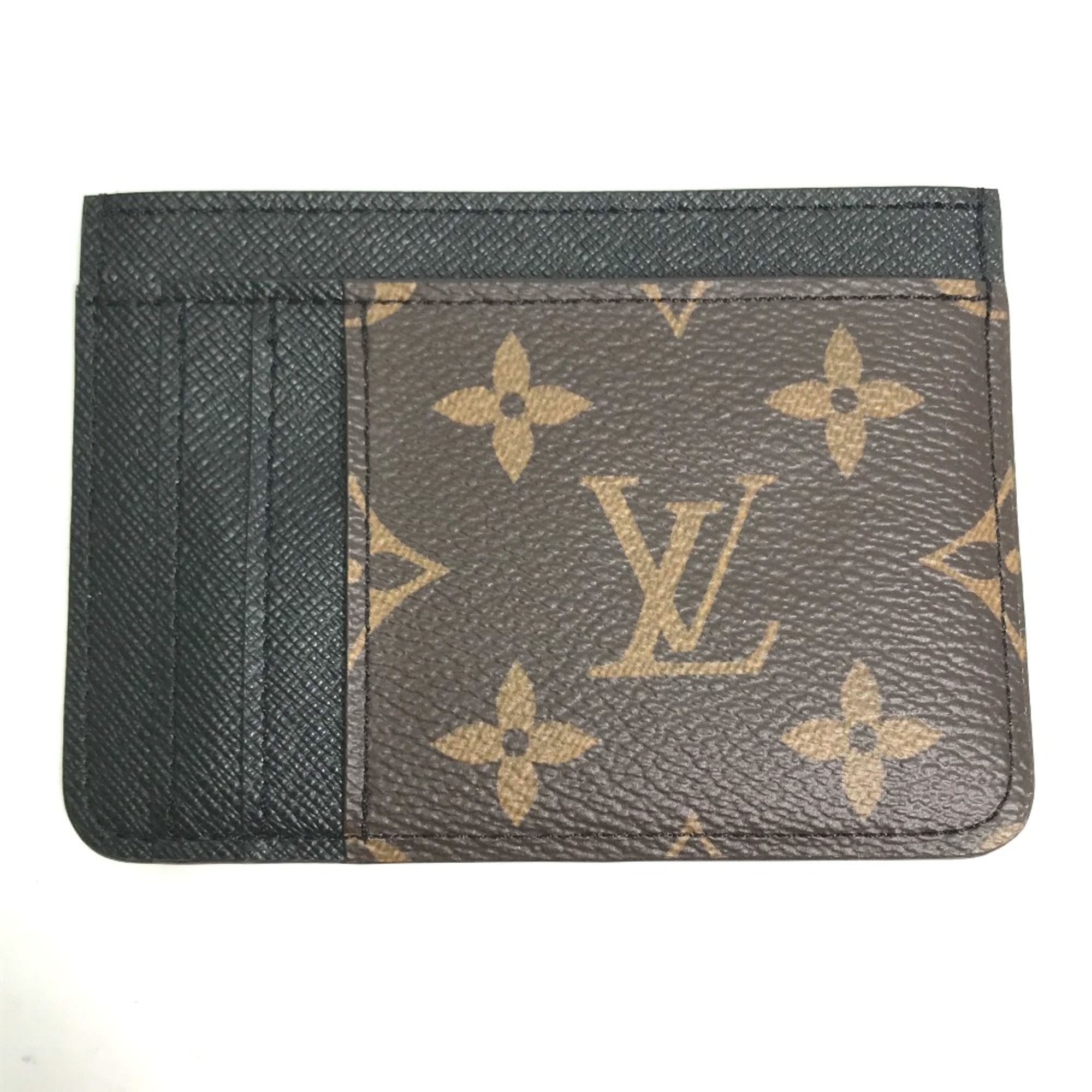 Louis Vuitton M81462 Monogram reverse Pass Case Card Case Card Case Beige Black