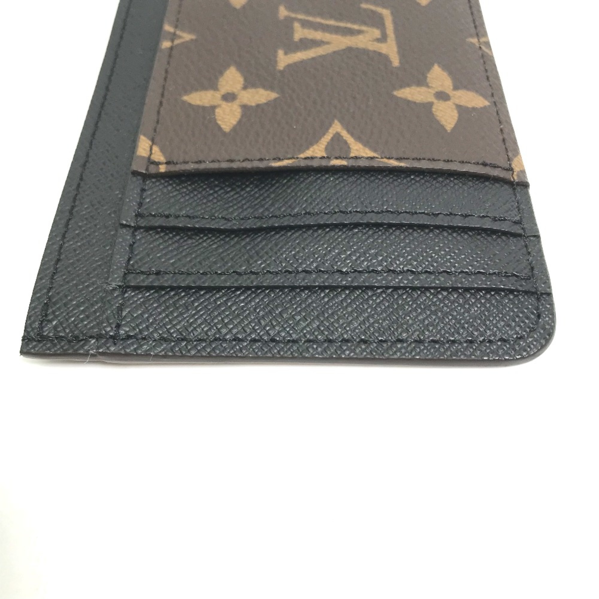 Louis Vuitton M81462 Monogram reverse Pass Case Card Case Card Case Beige Black