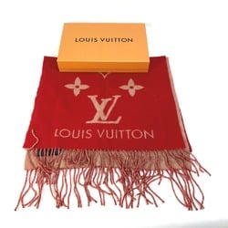 Louis Vuitton M78124 Monogram Giant fringe Scarf Rouge Beige/Red