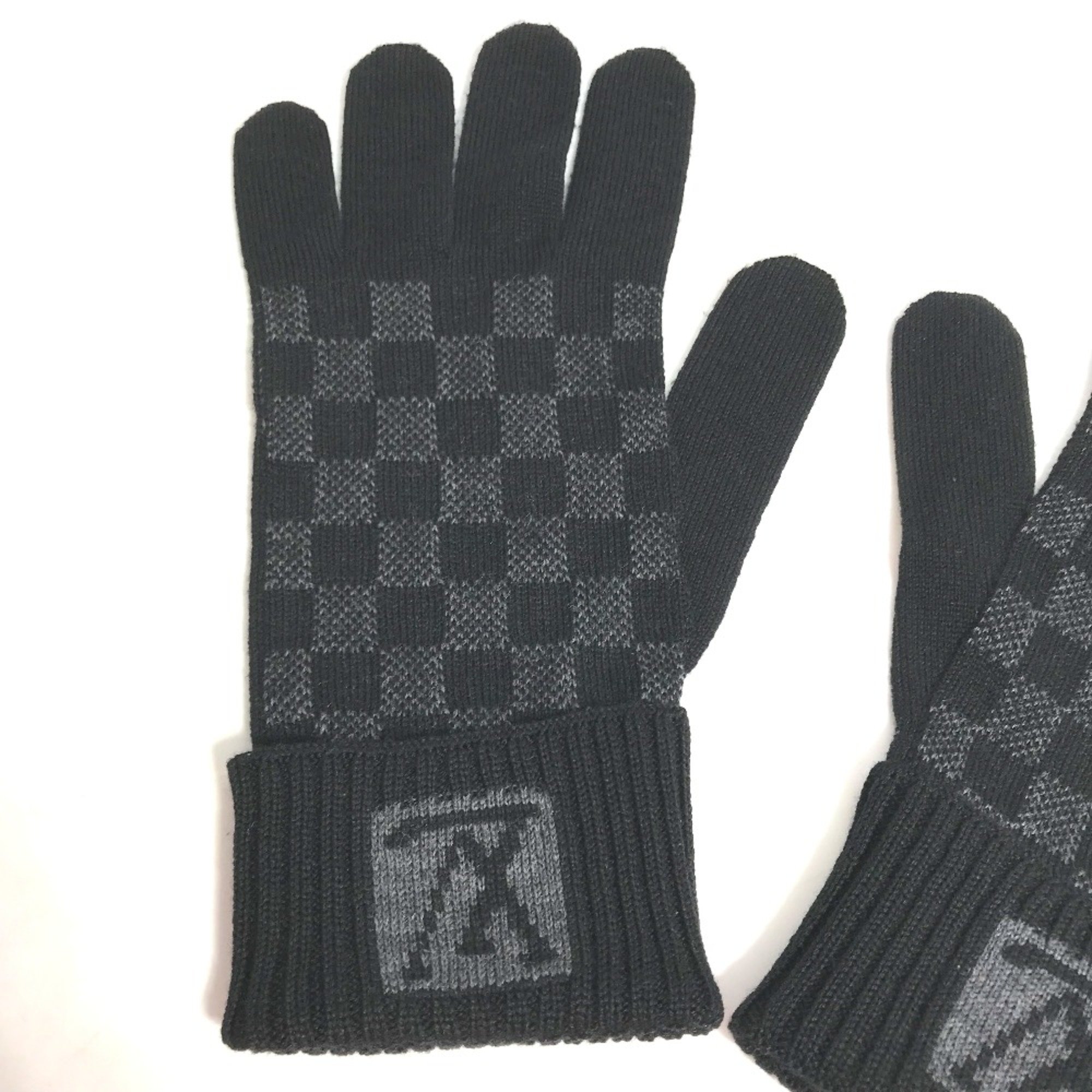 Louis Vuitton M70006 Damier Graphite Glove gloves Black