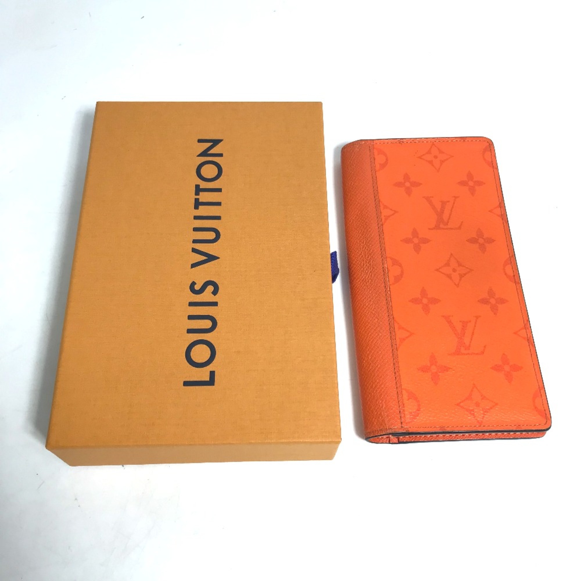 Louis Vuitton M30427 Taigalama Two fold Long Wallet Orange