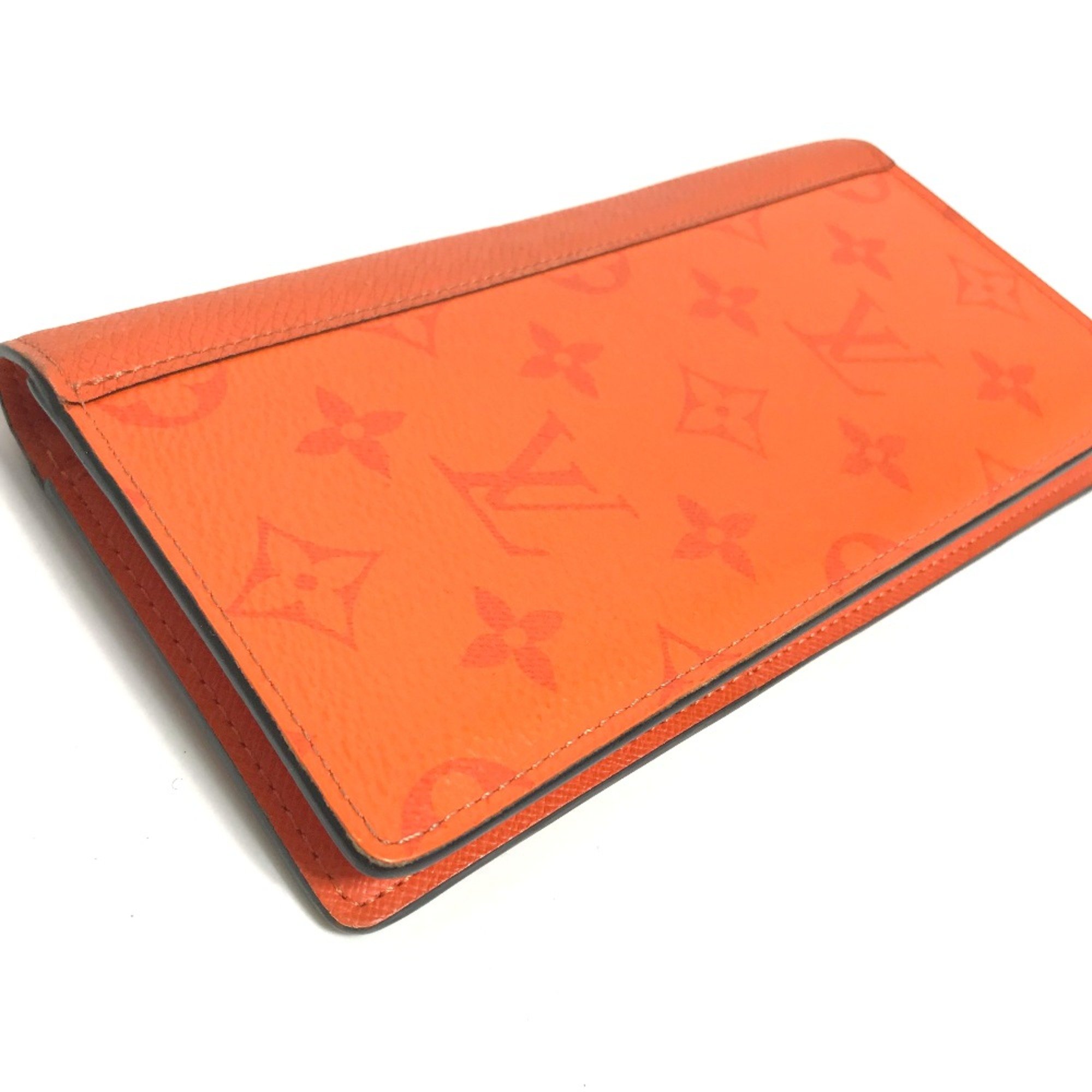 Louis Vuitton M30427 Taigalama Two fold Long Wallet Orange