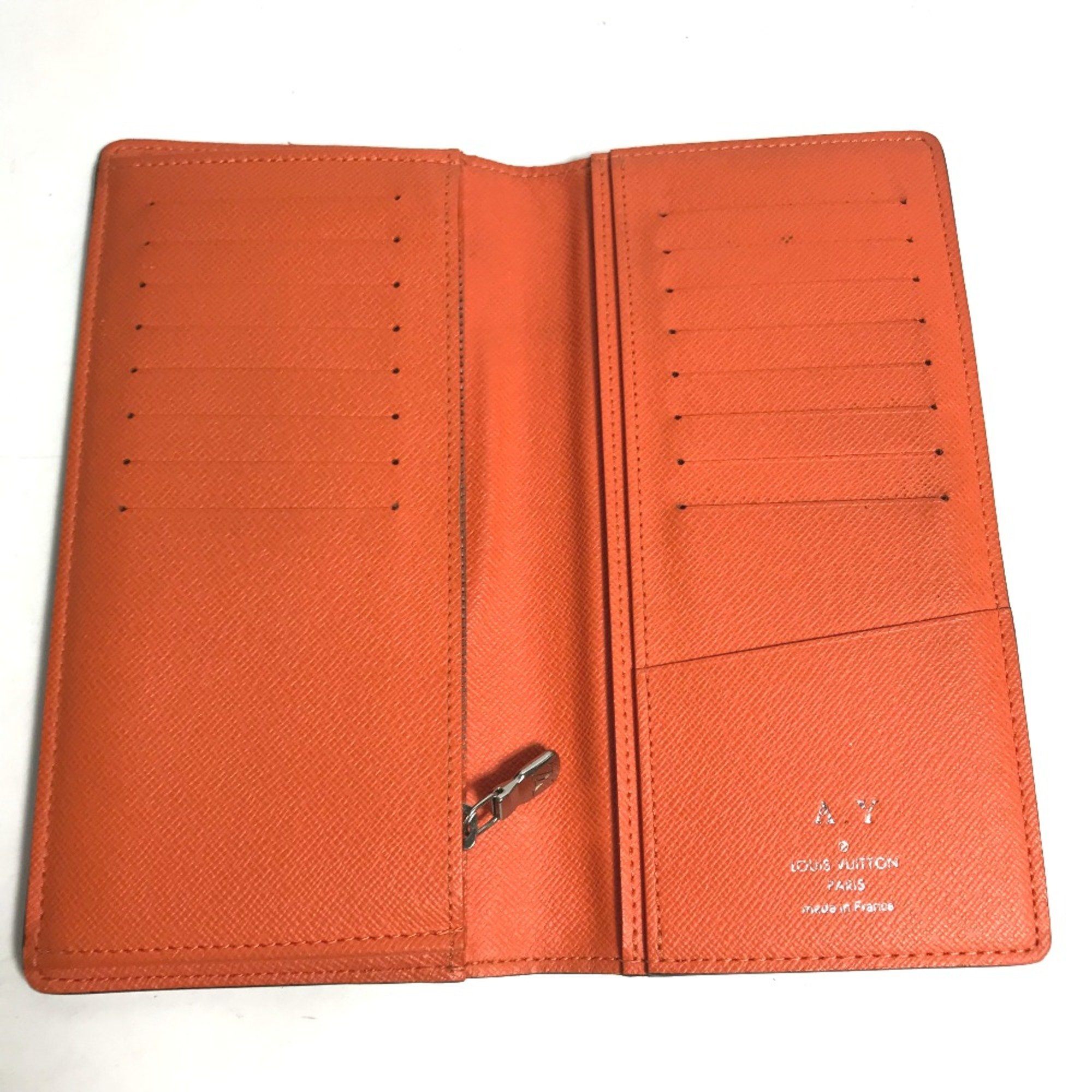 Louis Vuitton M30427 Taigalama Two fold Long Wallet Orange