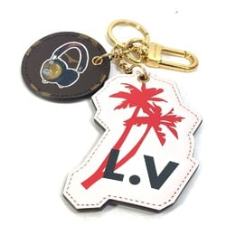 Louis Vuitton M62740 Monogram Bag Charm Palm Tree Headphones Key Holder pink