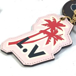 Louis Vuitton M62740 Monogram Bag Charm Palm Tree Headphones Key Holder pink