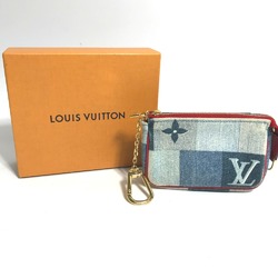 Louis Vuitton M68760 MonogramDenim Wallet Coin Compartment coin purse blue Red