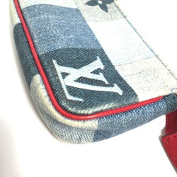 Louis Vuitton M68760 MonogramDenim Wallet Coin Compartment coin purse blue Red